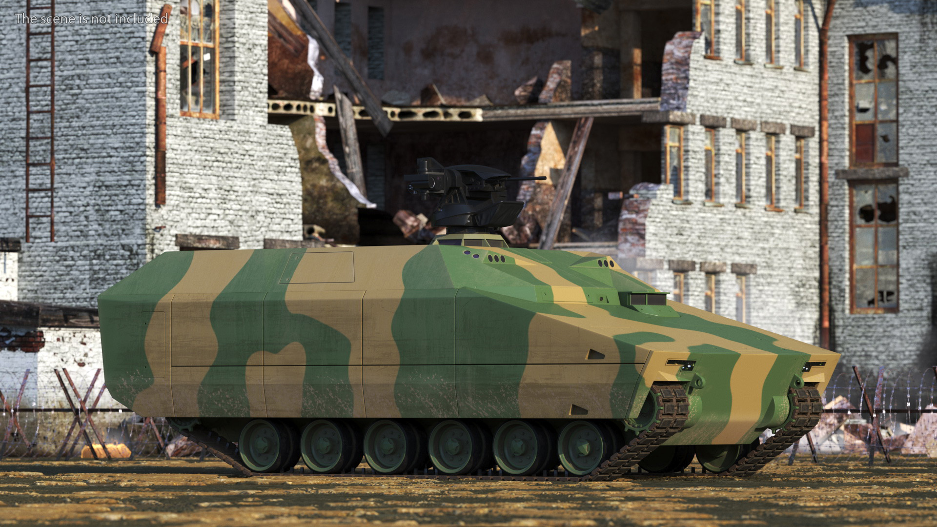 3D Next Gen Tracked Marine Assault Vehicle with Machine Gun Rigged model