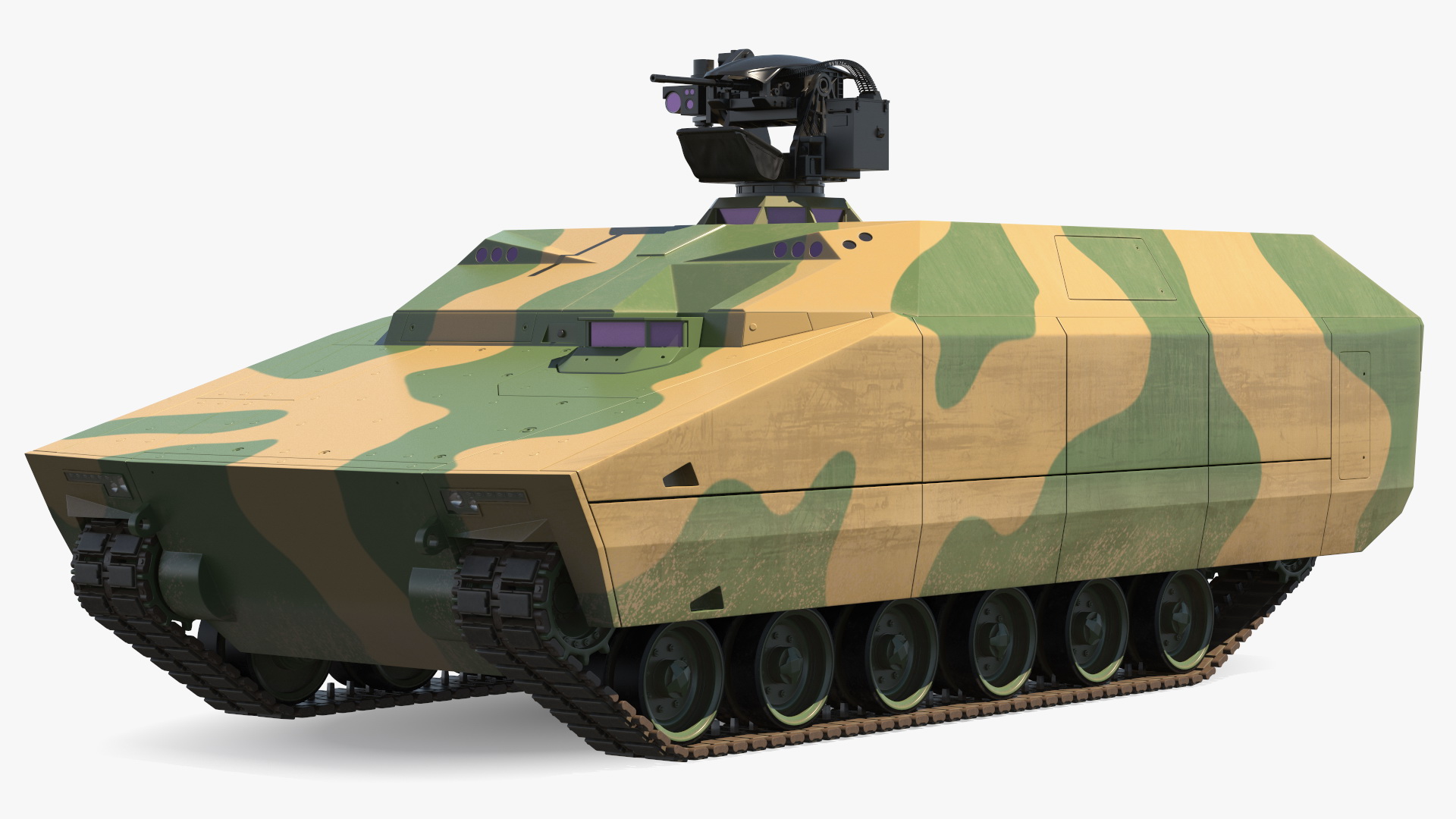 3D Next Gen Tracked Marine Assault Vehicle with Machine Gun Rigged model