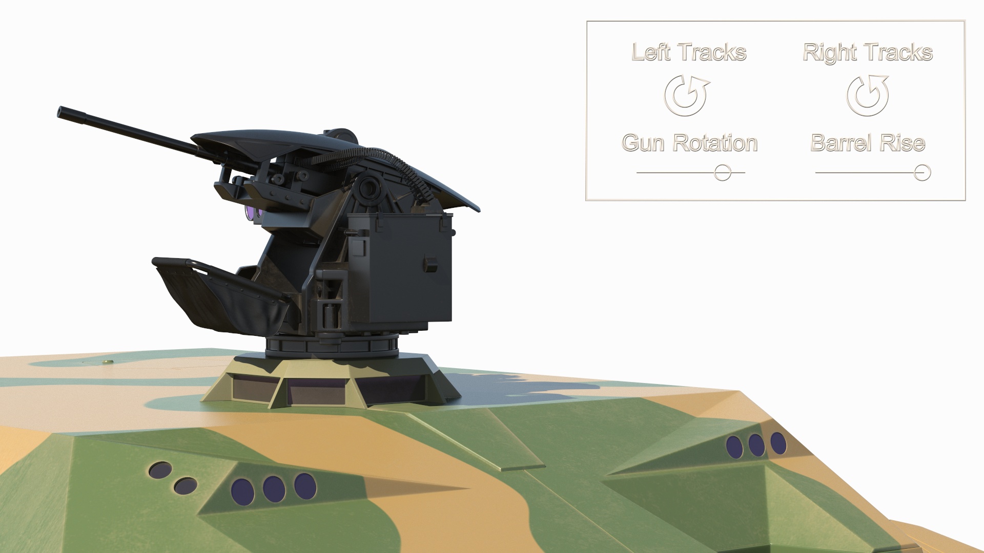 3D Next Gen Tracked Marine Assault Vehicle with Machine Gun Rigged model