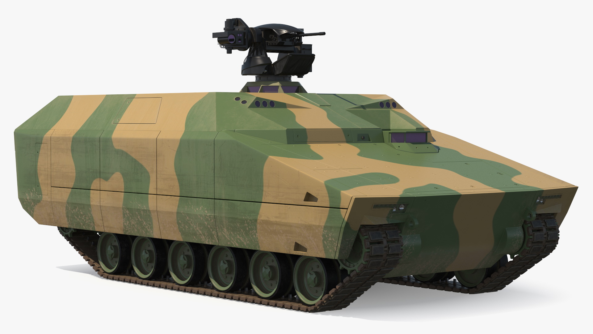 3D Next Gen Tracked Marine Assault Vehicle with Machine Gun Rigged model