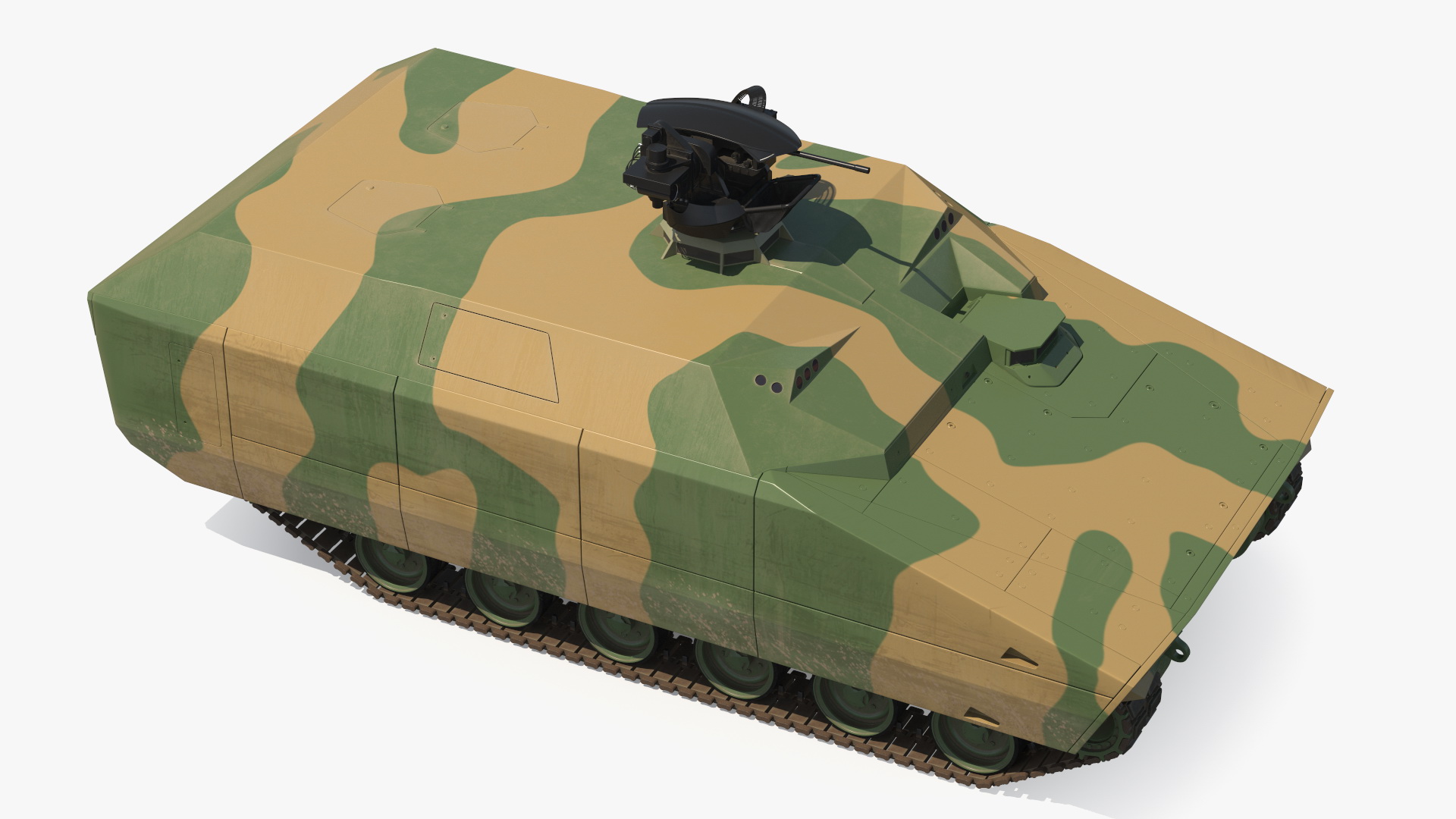 3D Next Gen Tracked Marine Assault Vehicle with Machine Gun Rigged model