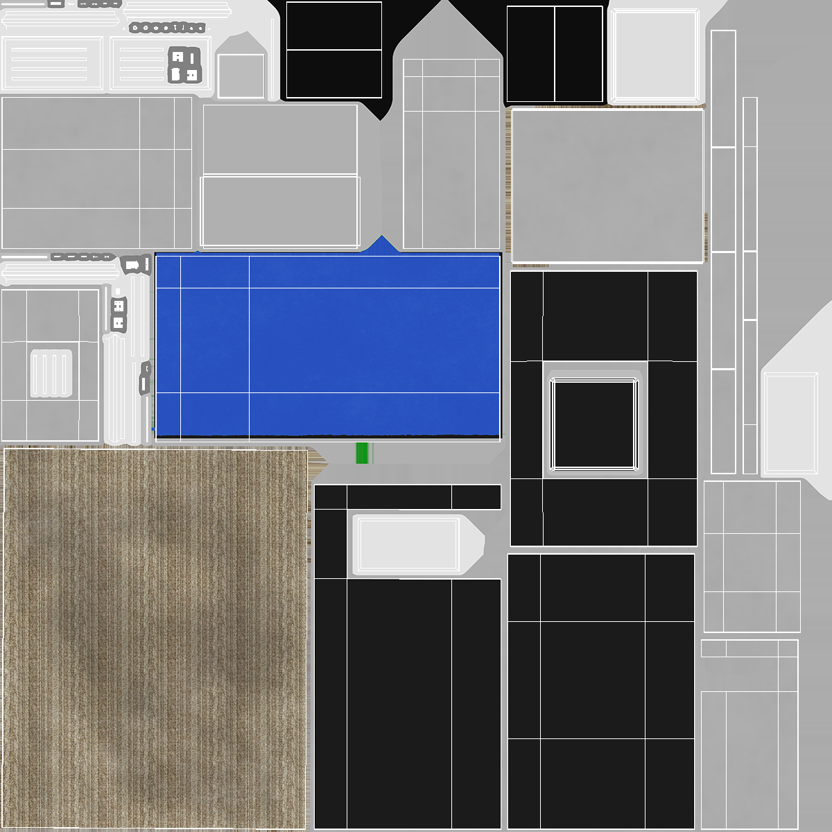 Professional Photography Studio Setup Blue 3D