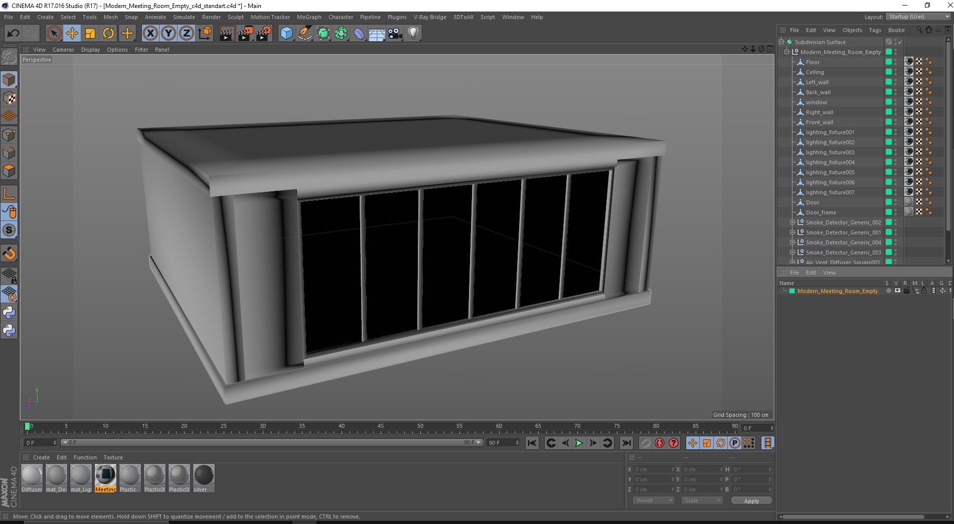 3D model Modern Meeting Room Empty