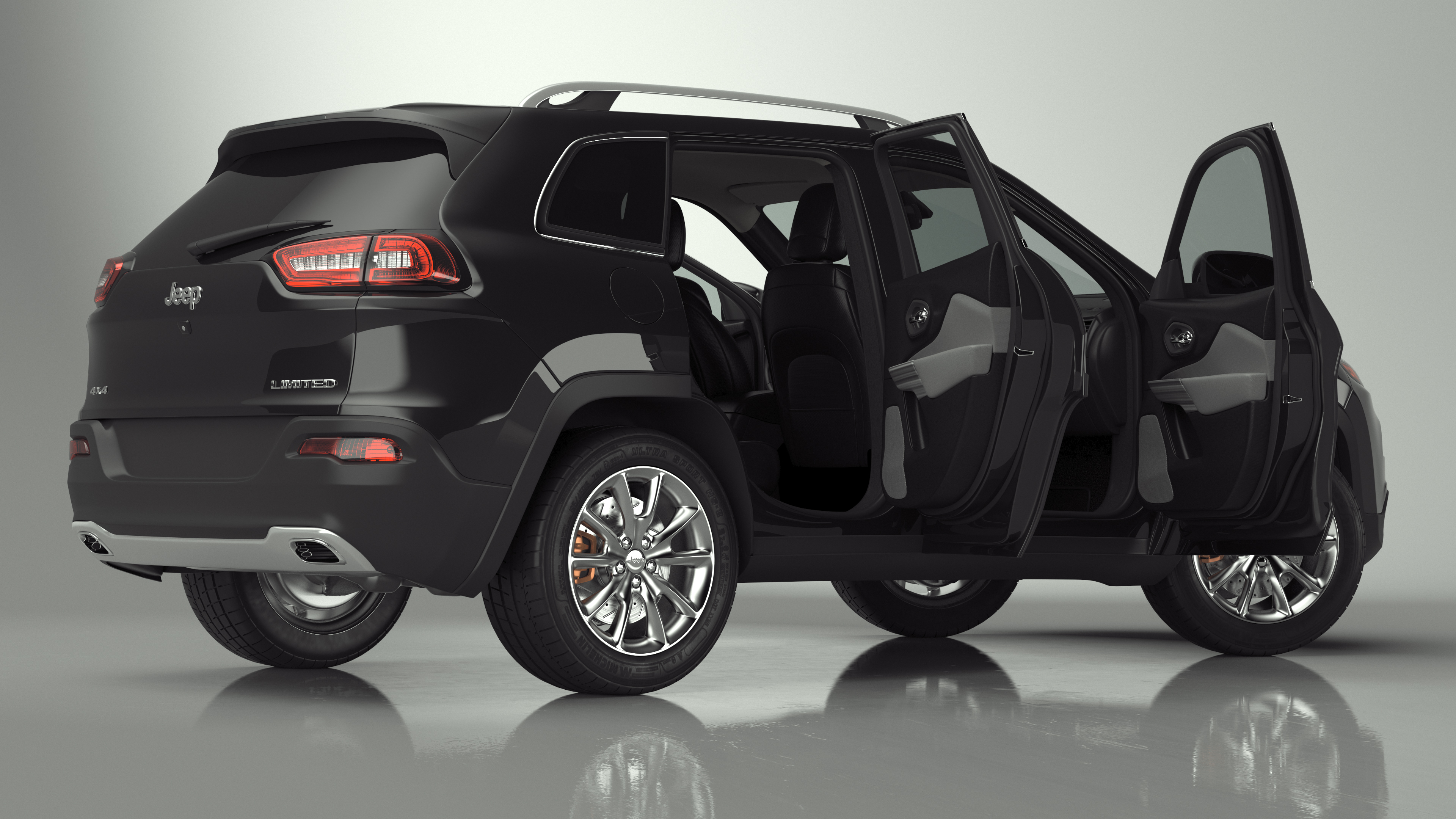 Jeep Cherokee SUV Rigged 3D model
