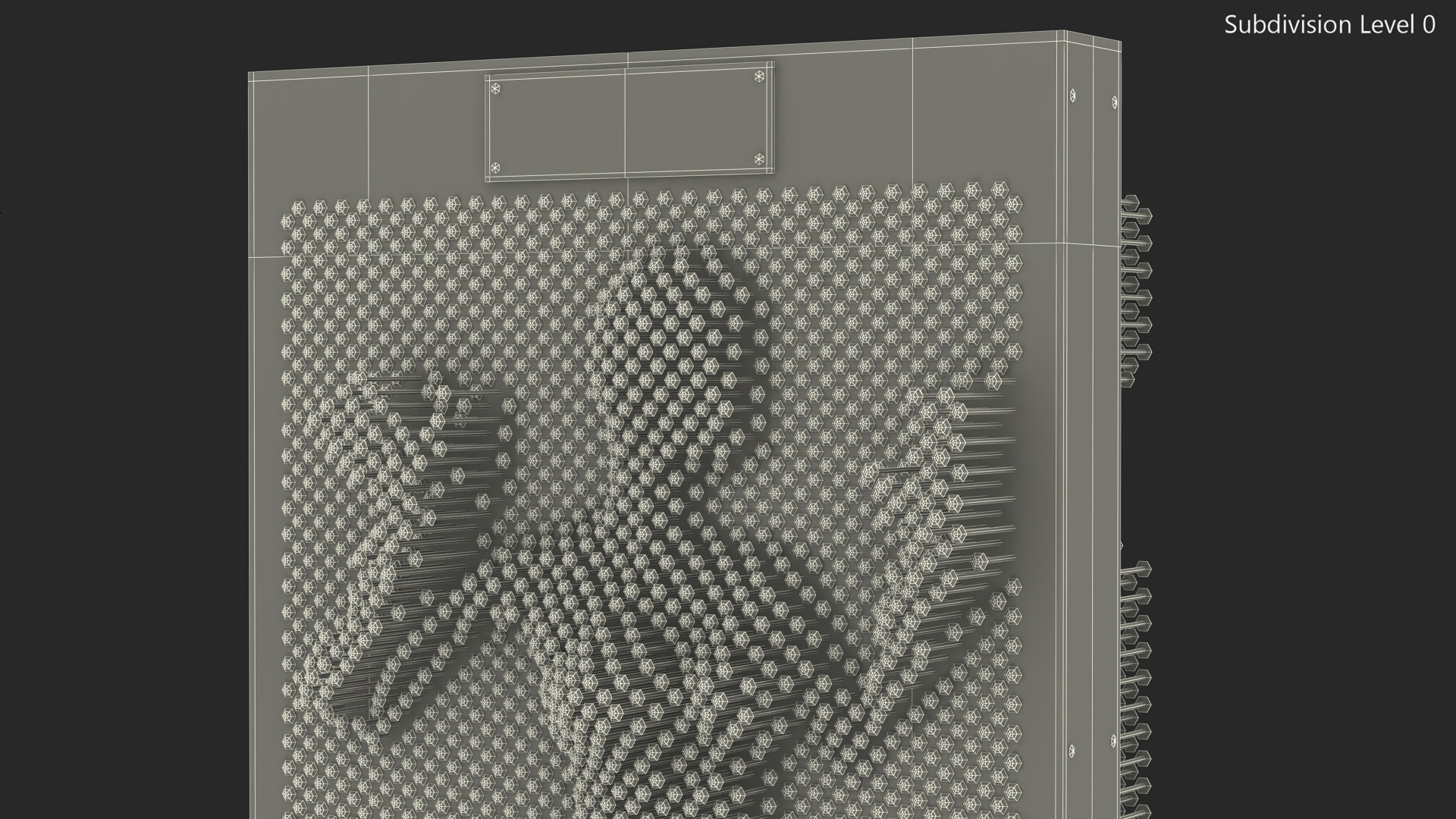 Giant Pin Art Woman 3D model