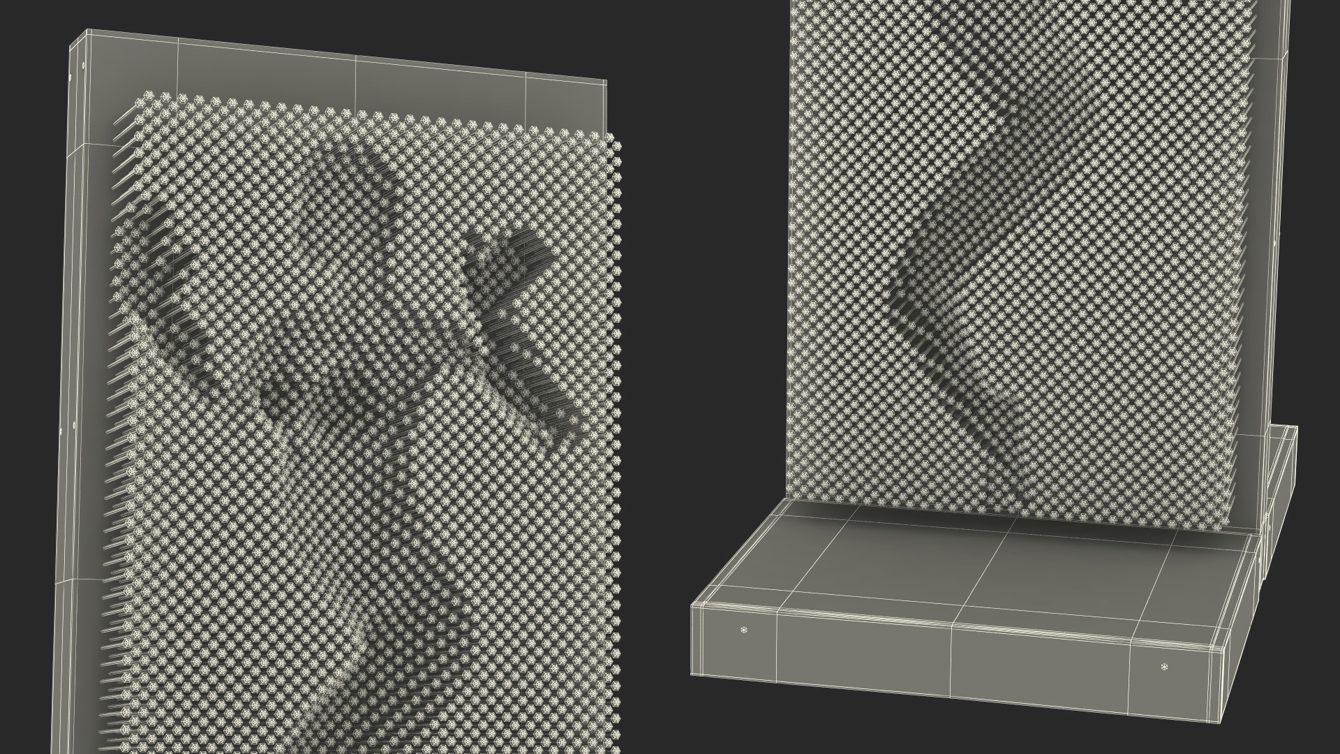 Giant Pin Art Woman 3D model