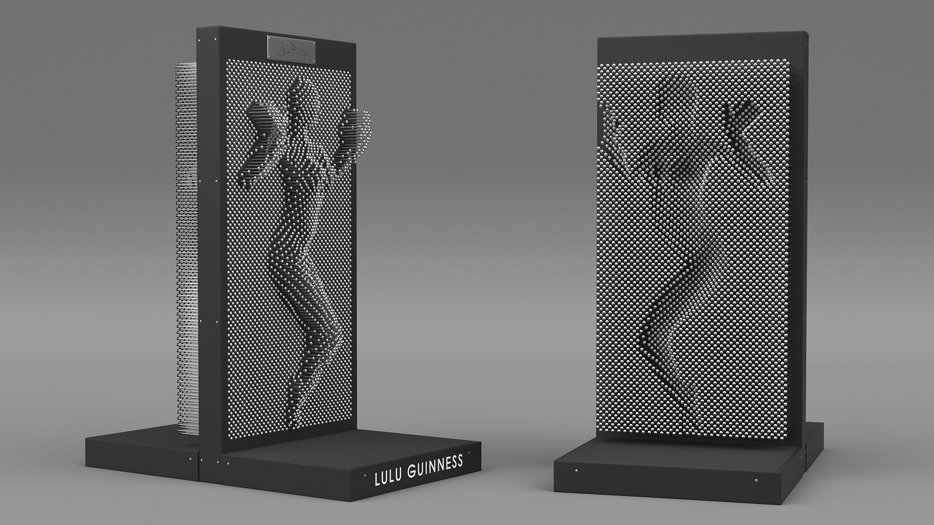 Giant Pin Art Woman 3D model