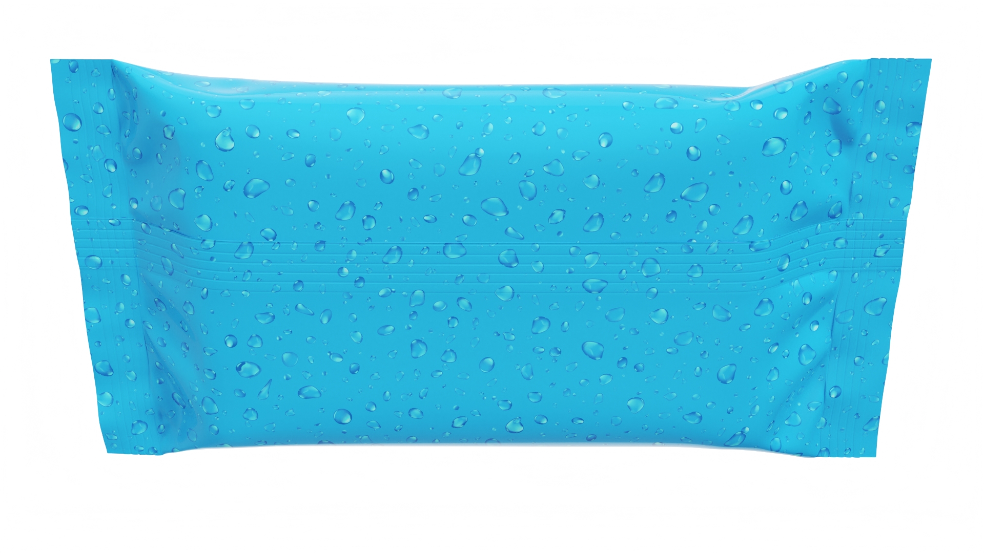 3D Small Wet Wipes Package Blue model