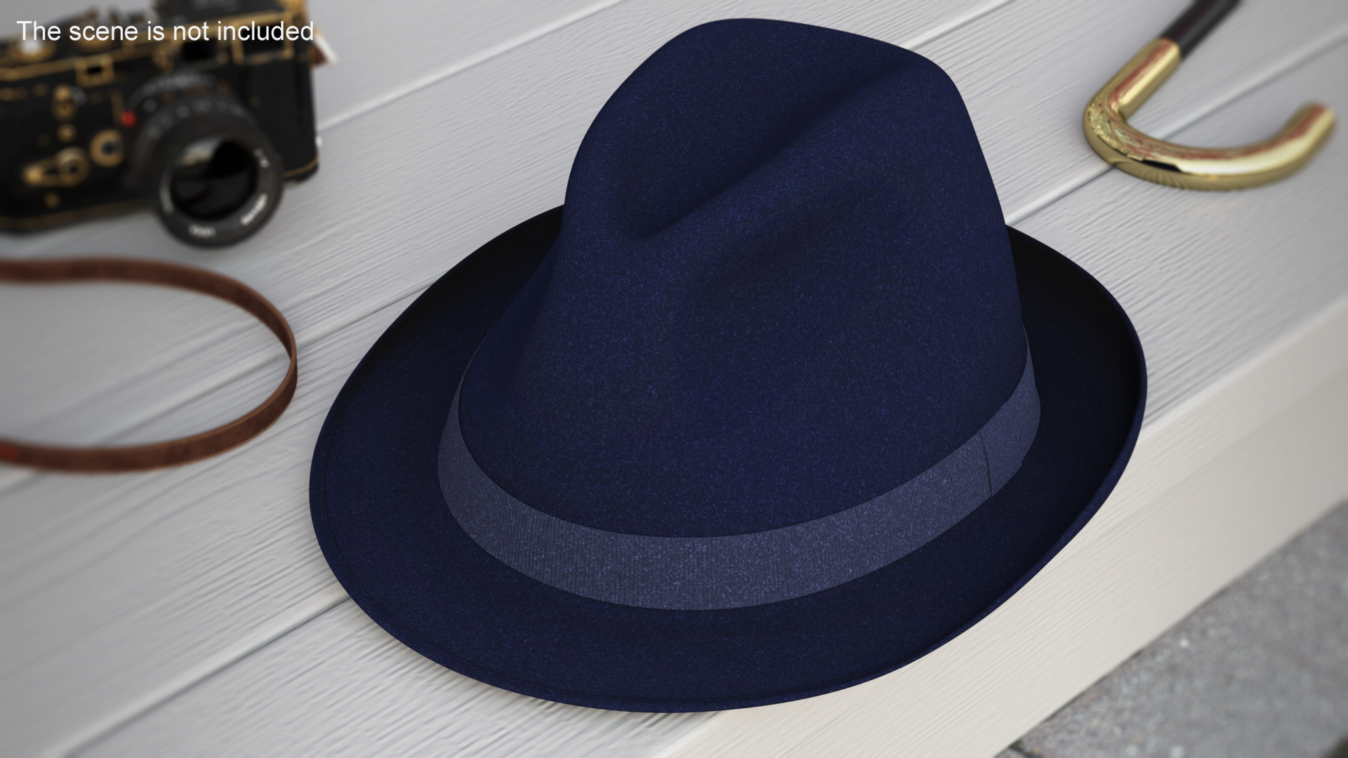 3D Royal Blue Fedora Hat