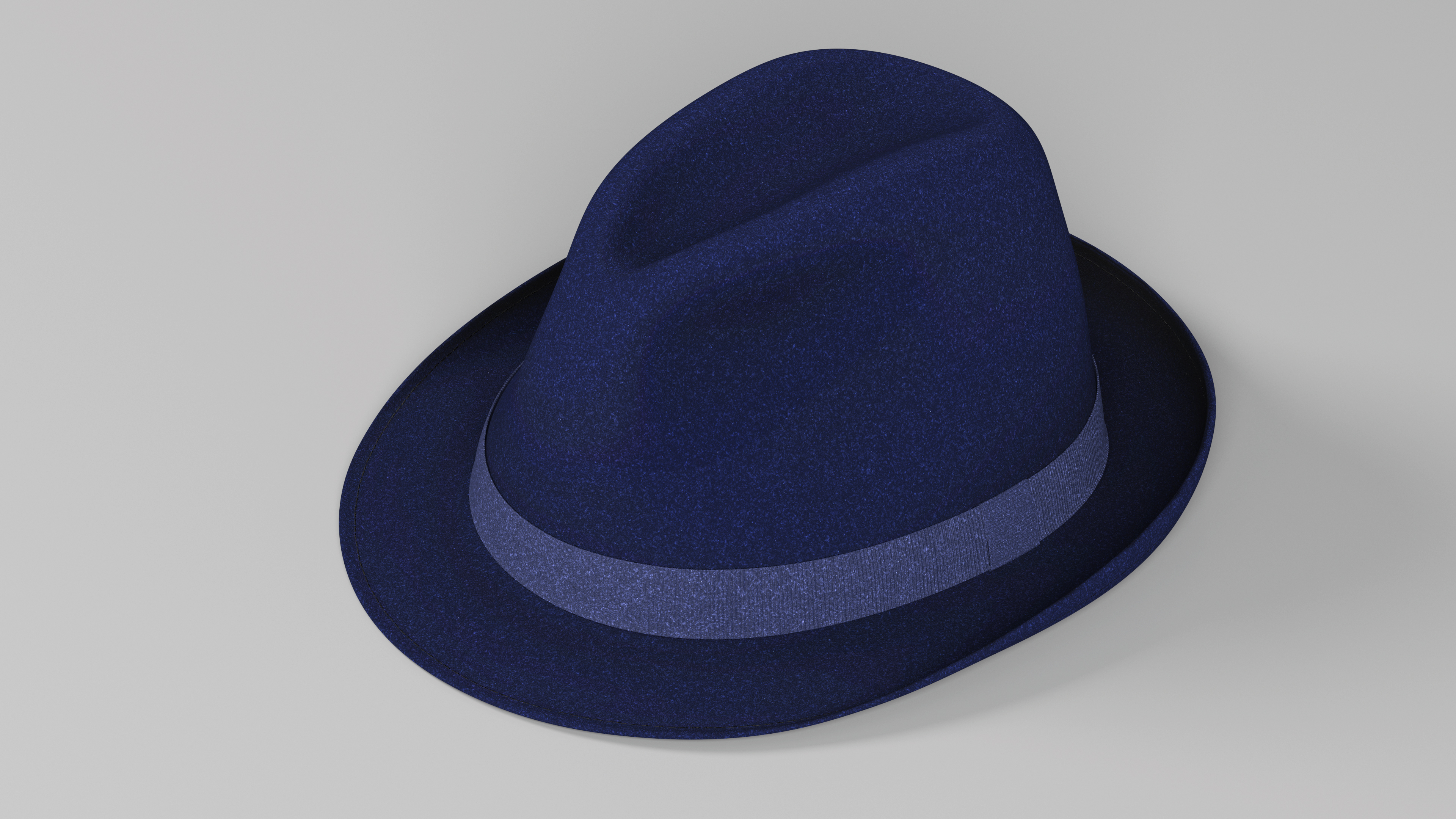 3D Royal Blue Fedora Hat