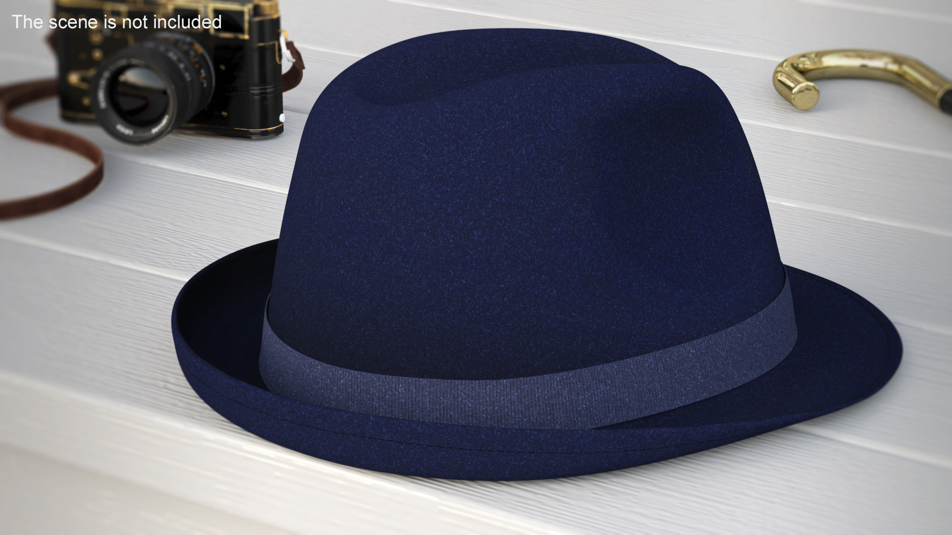 3D Royal Blue Fedora Hat