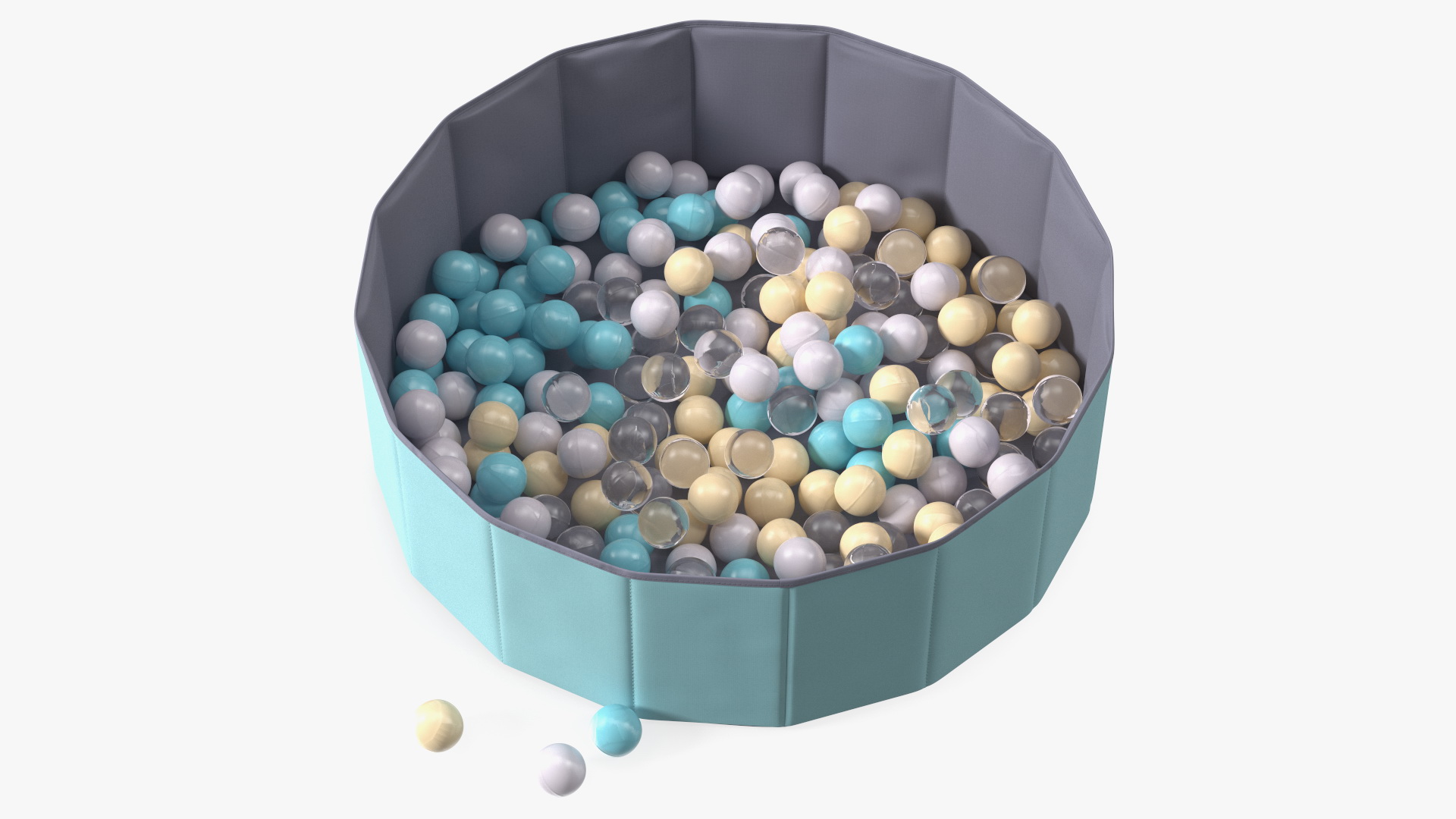 3D Foldable Dry Pool Blue Small model
