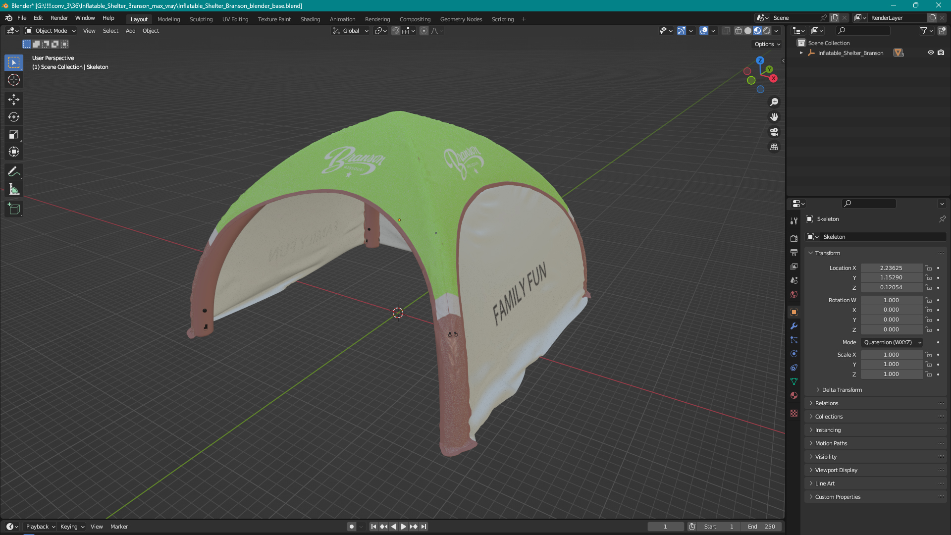 3D Inflatable Shelter Branson