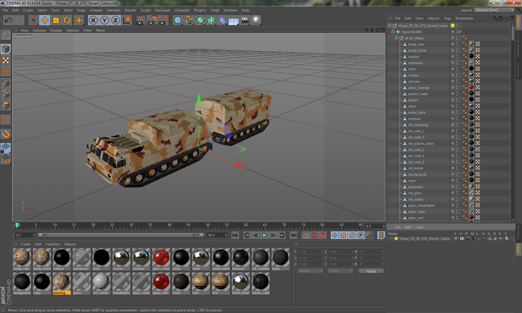 3D Vityaz DT 30 ATV Desert Camo model