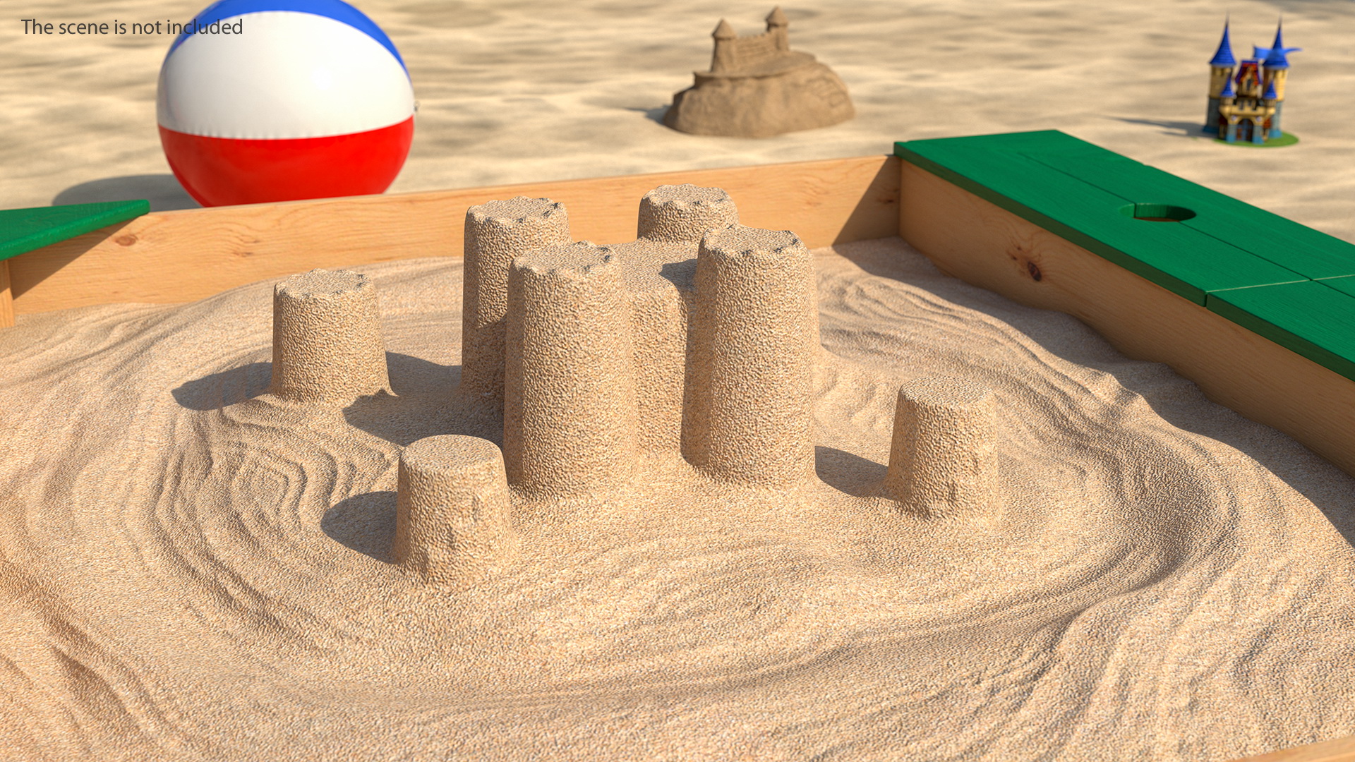 Sand Castle in Sandpit 3D