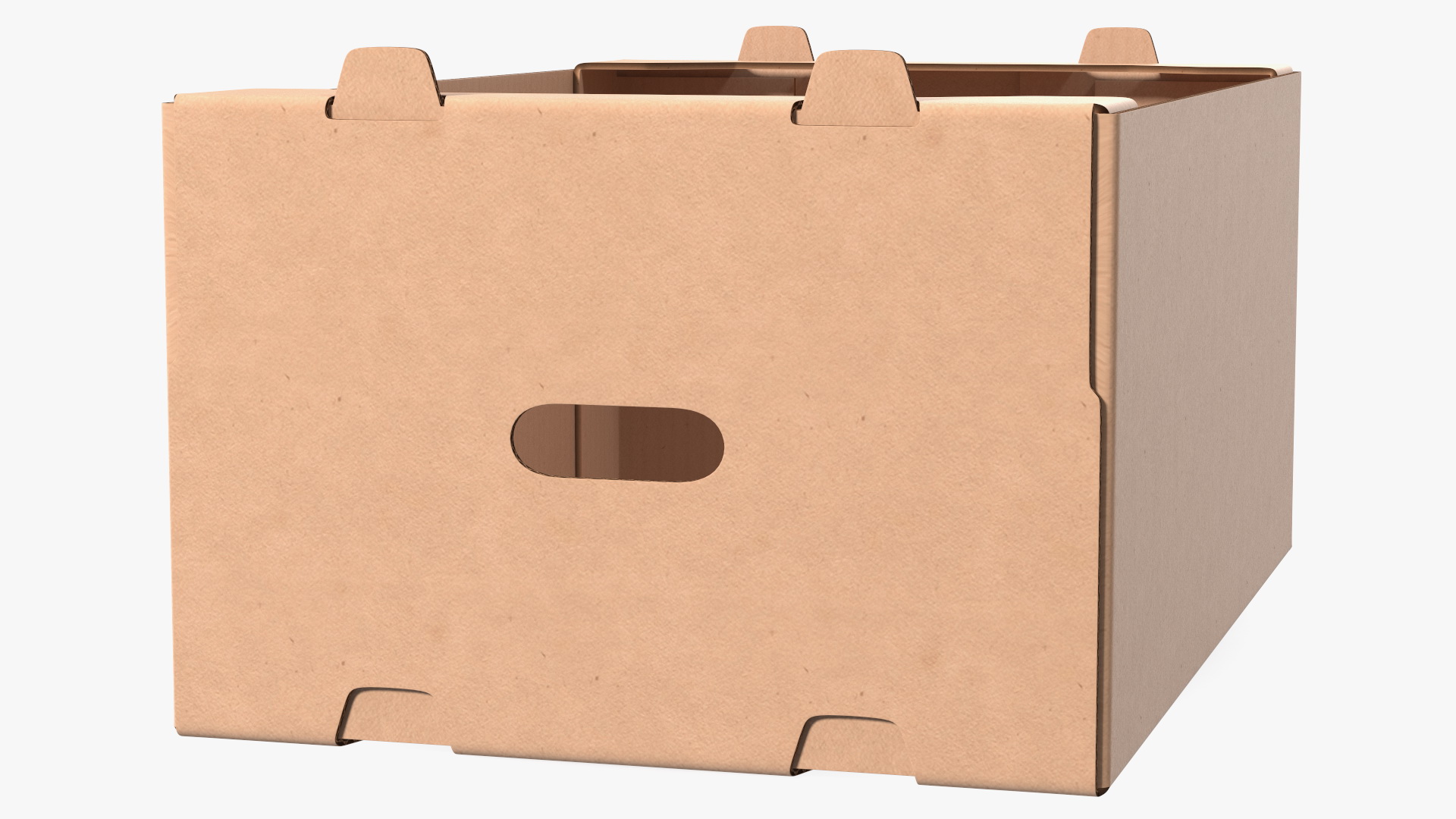 3D model Fruit Packaging Corrugated Cardboard Tray Box
