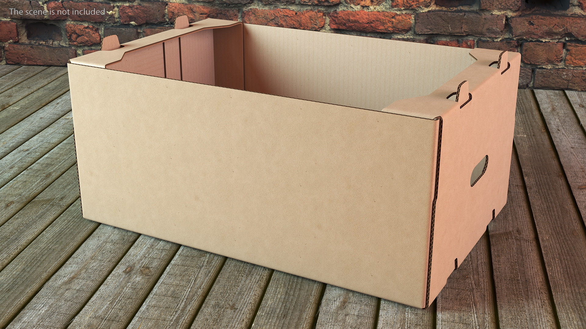 3D model Fruit Packaging Corrugated Cardboard Tray Box