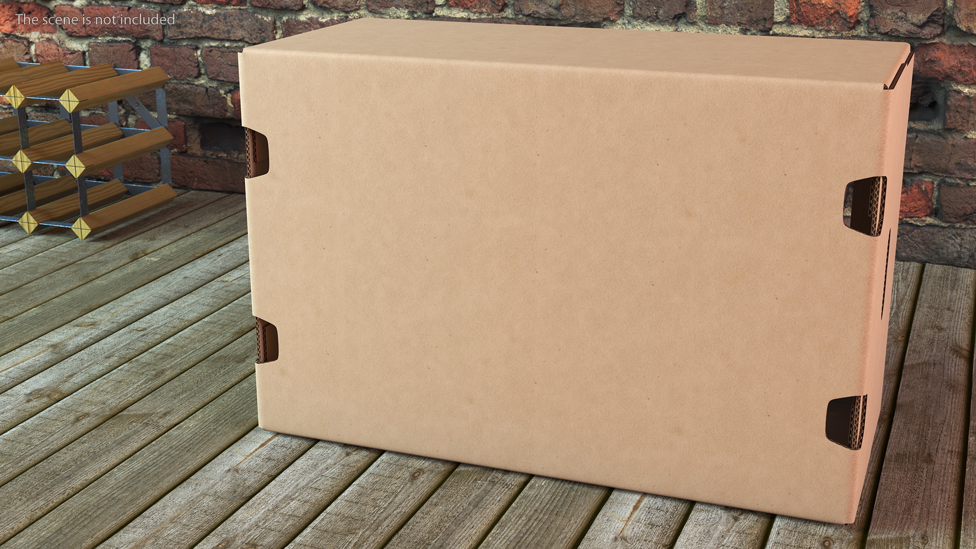 3D model Fruit Packaging Corrugated Cardboard Tray Box