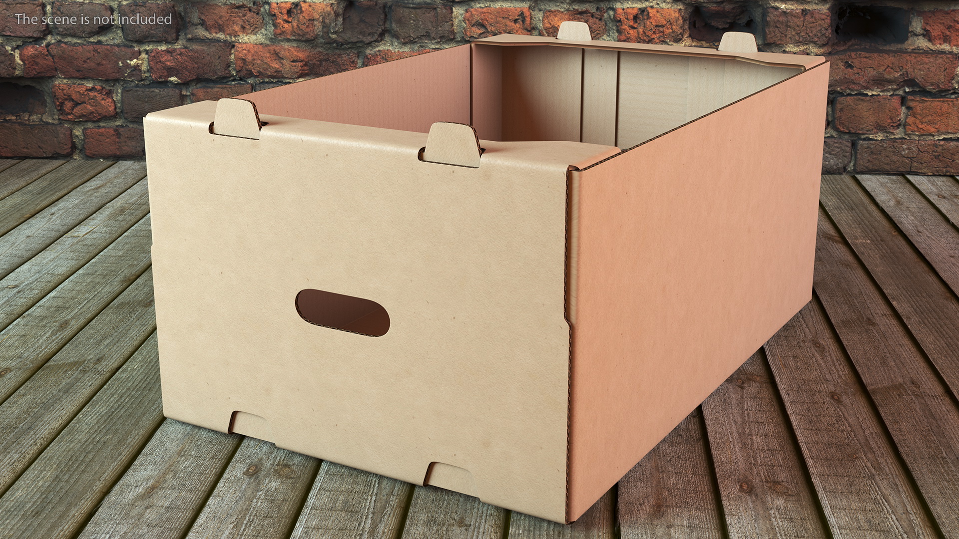 3D model Fruit Packaging Corrugated Cardboard Tray Box
