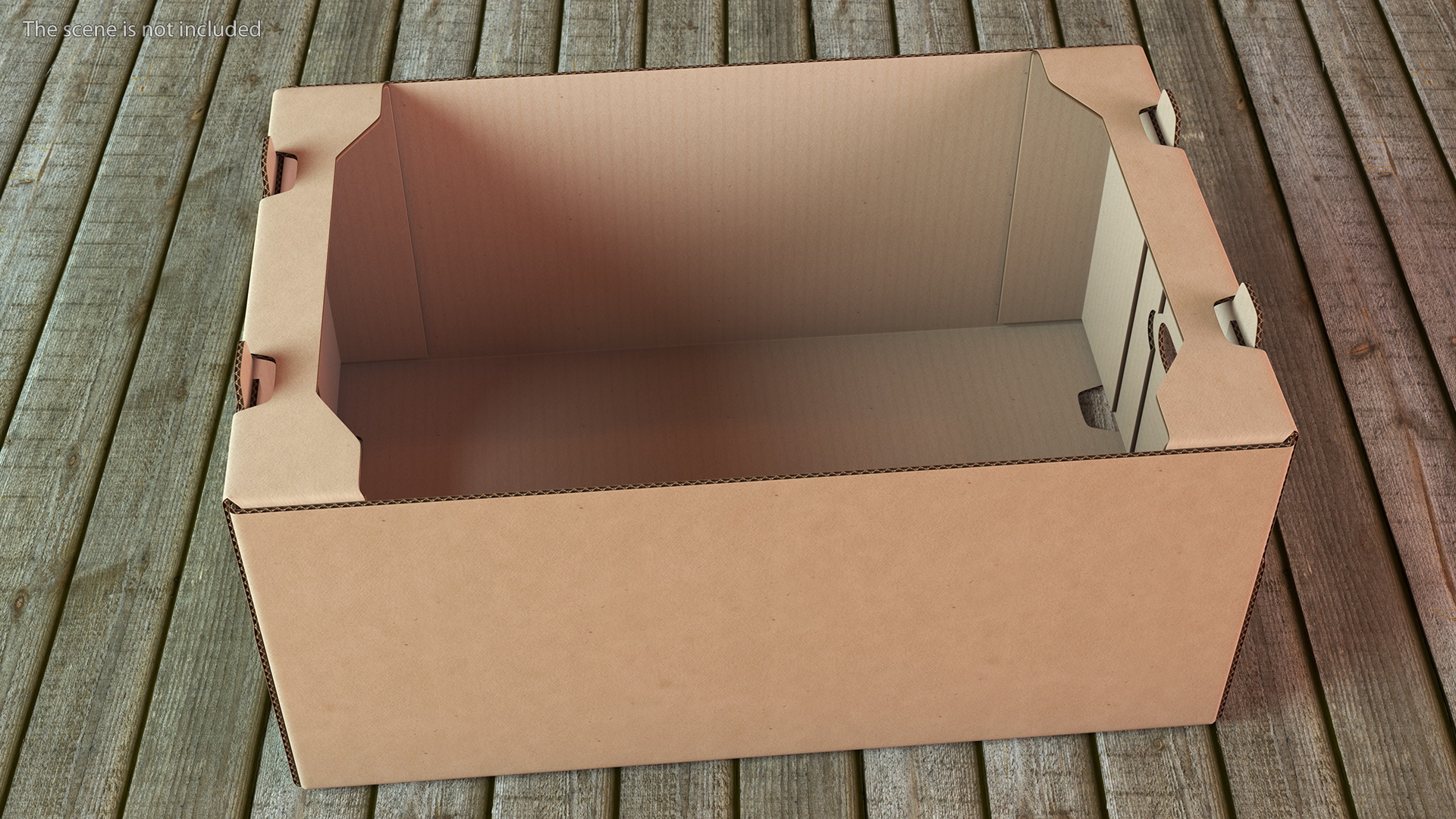 3D model Fruit Packaging Corrugated Cardboard Tray Box