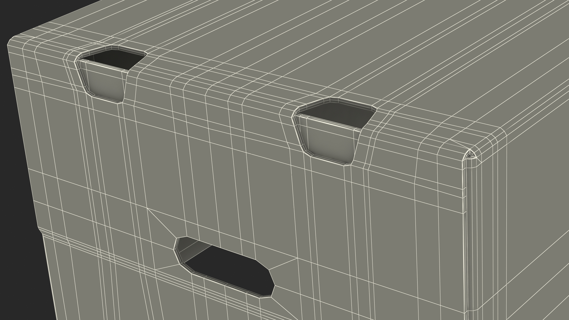 3D model Fruit Packaging Corrugated Cardboard Tray Box
