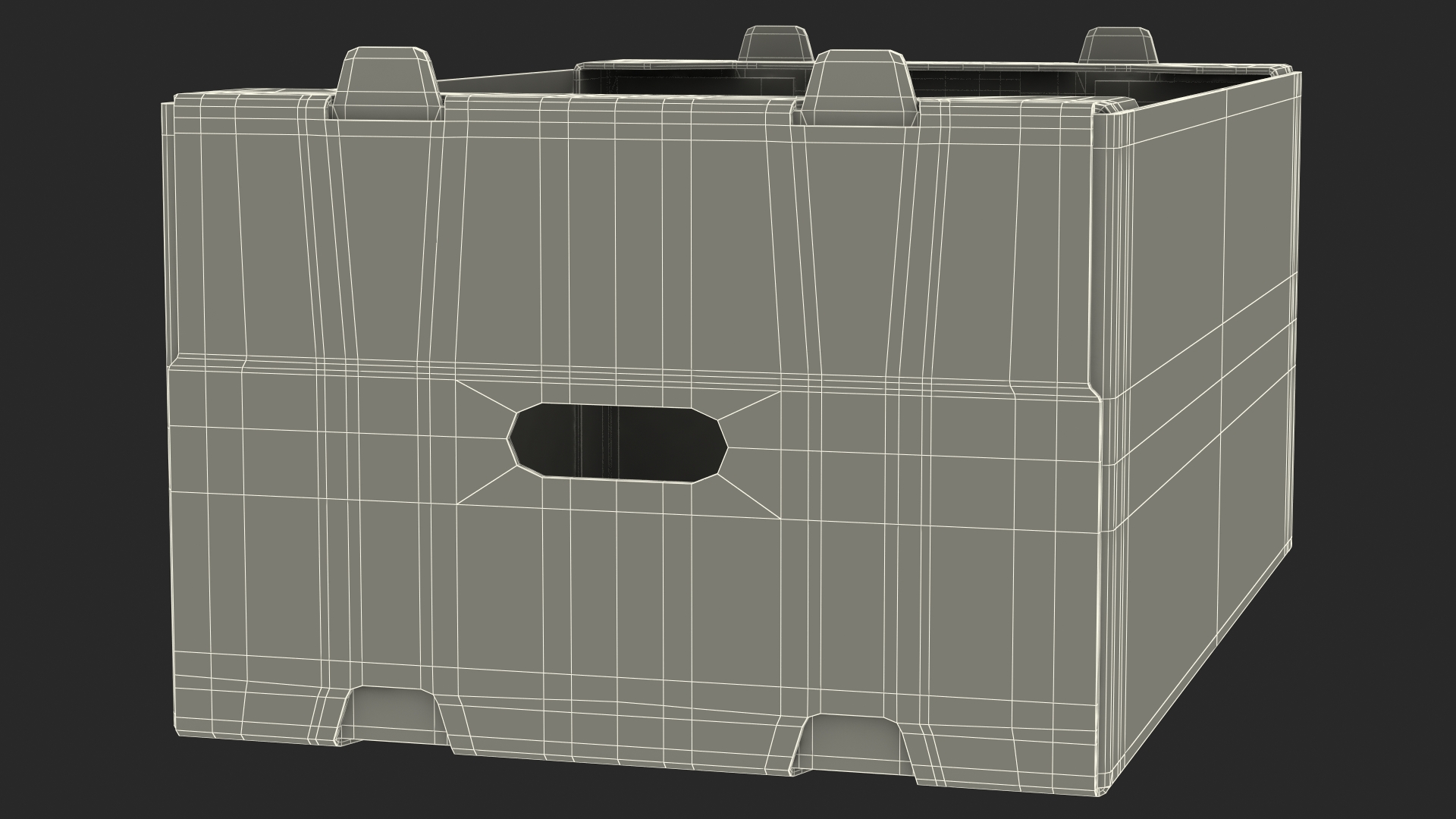 3D model Fruit Packaging Corrugated Cardboard Tray Box