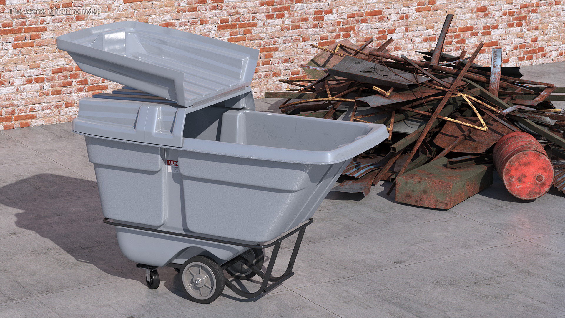Utility Uline Tilt Truck Gray 3D model