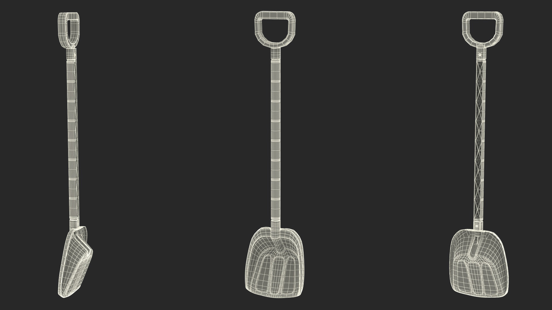3D Plastic Beach Shovel Multicolored model