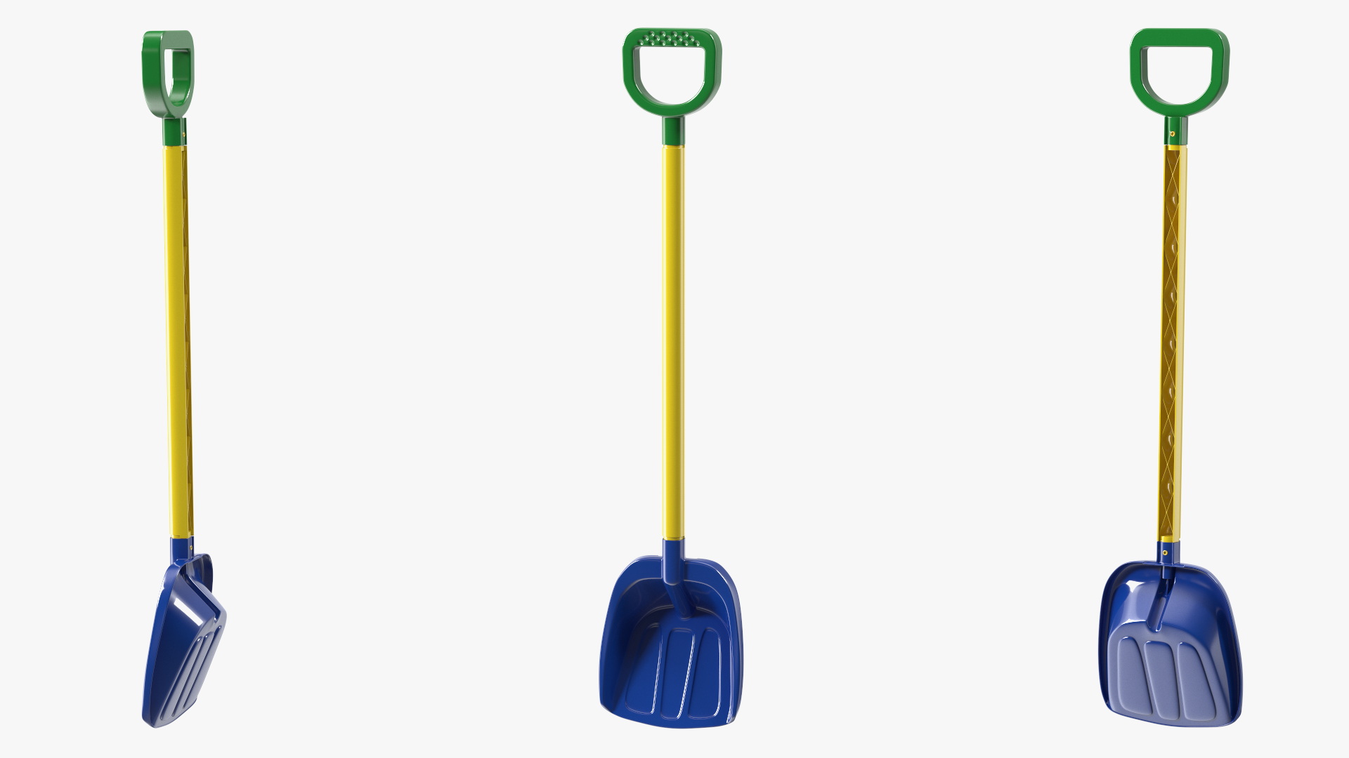 3D Plastic Beach Shovel Multicolored model