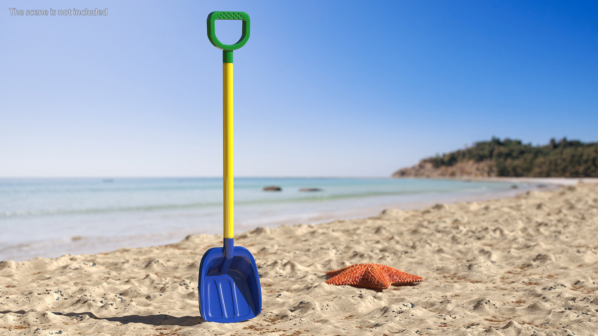 3D Plastic Beach Shovel Multicolored model