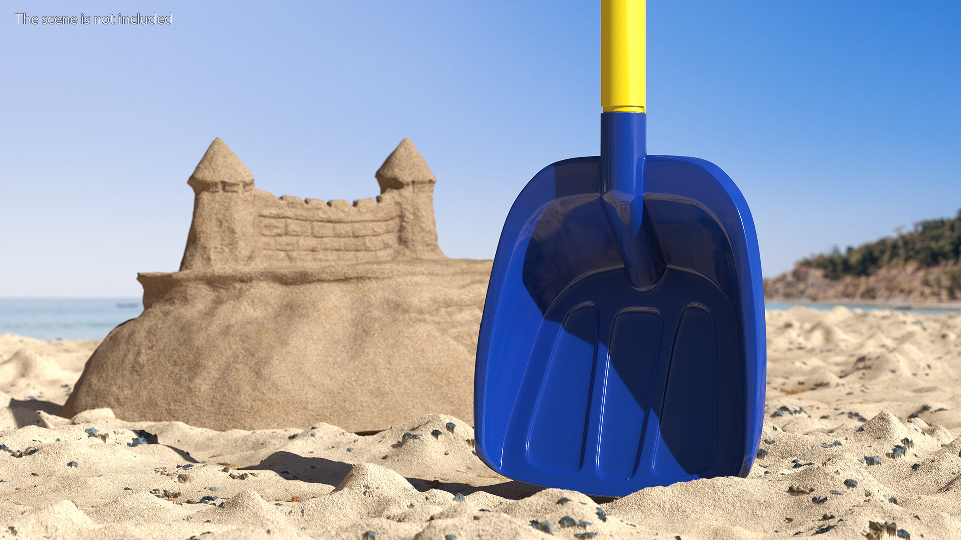 3D Plastic Beach Shovel Multicolored model