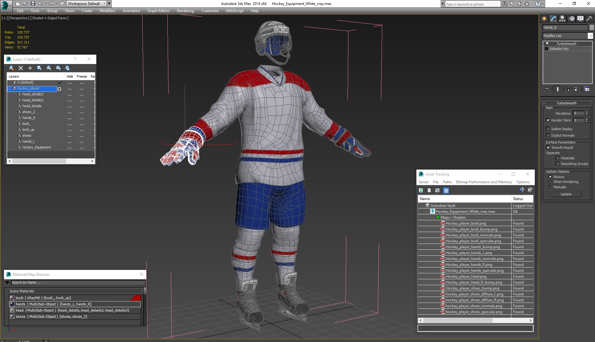Hockey Equipment White 3D