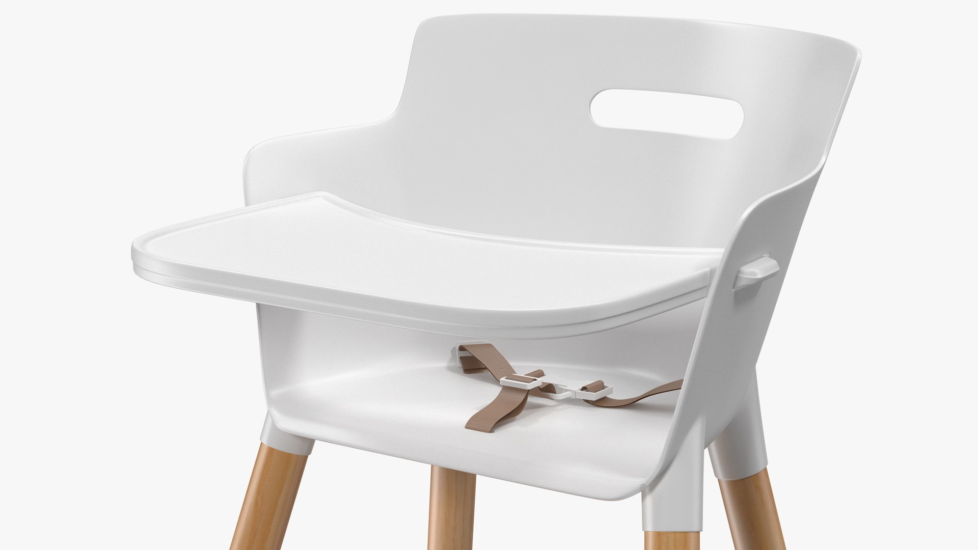 Little Girl Eating in High Chair 3D