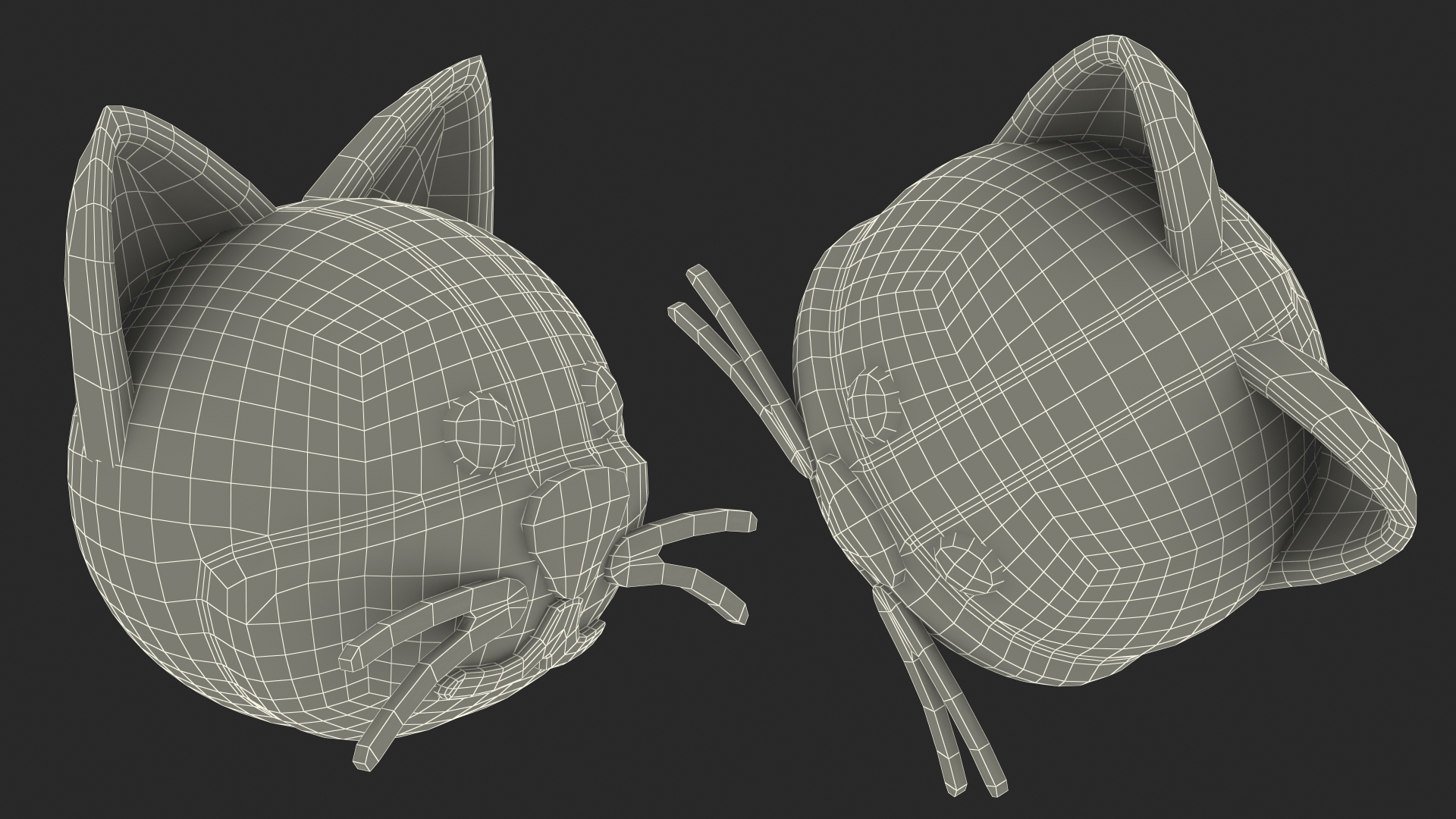 Cat Face Emoji 3D model