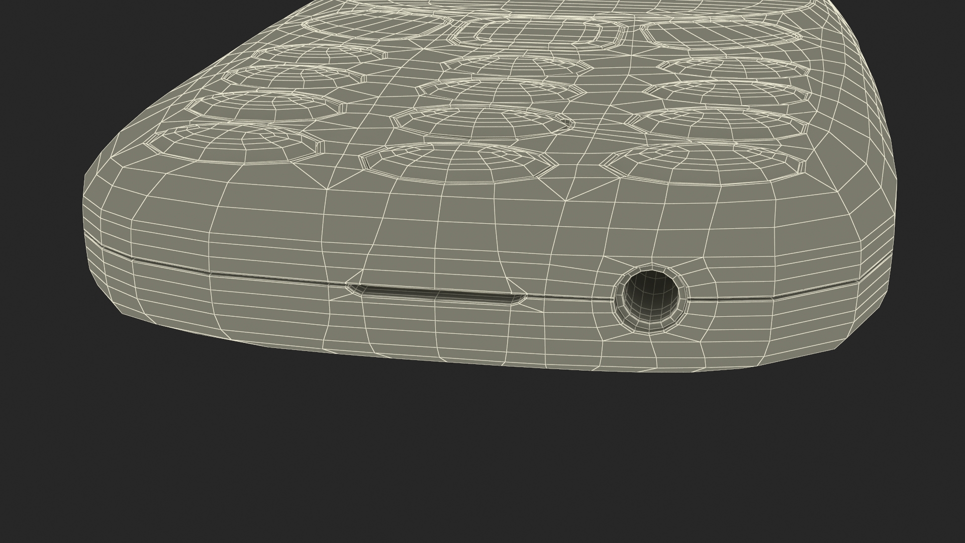 Grey Nokia 3310 New Lights On 3D model