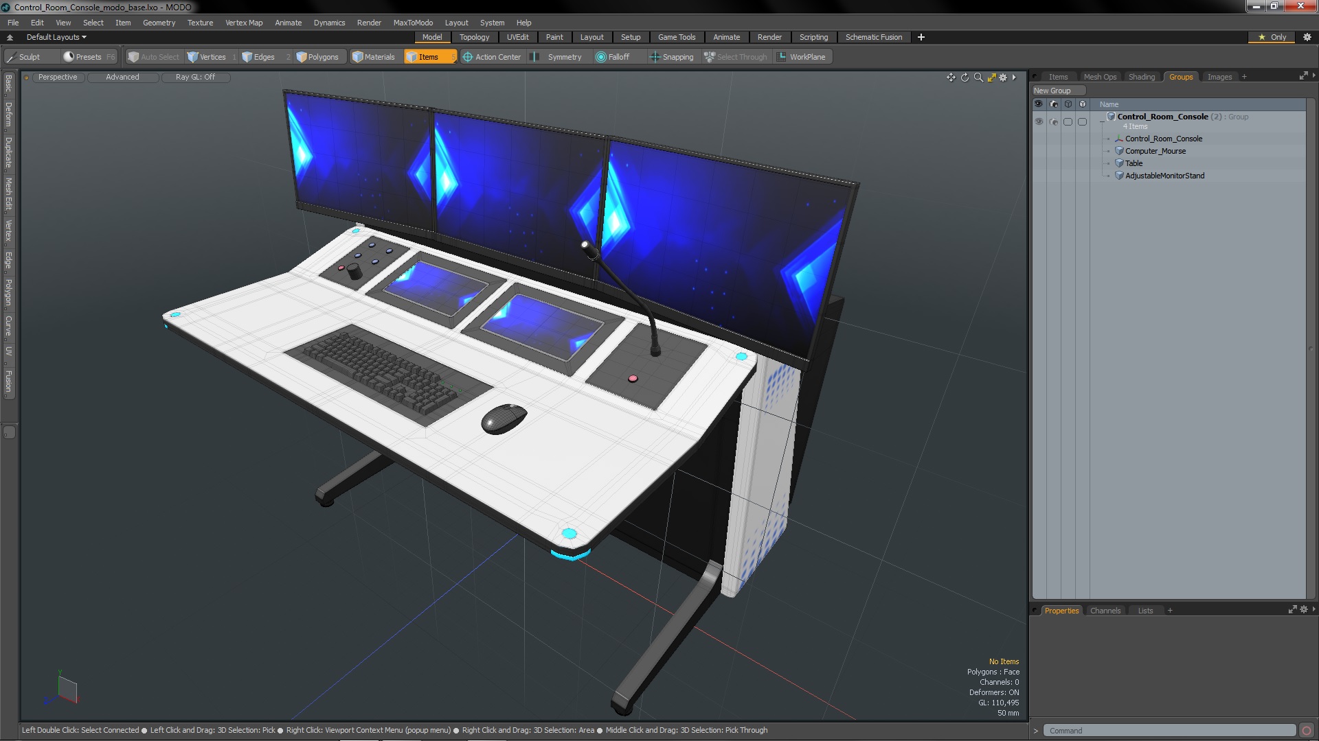 3D model Control Room Console
