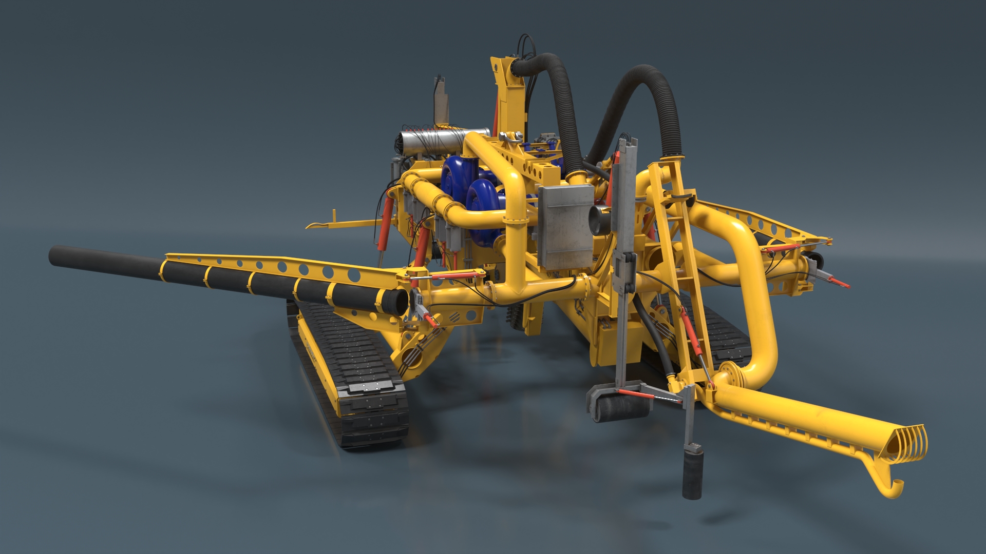 3D model Arthropod 600 Subsea Pipeline Trencher Rigged