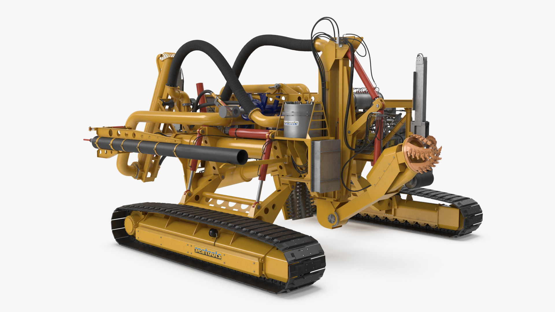 3D model Arthropod 600 Subsea Pipeline Trencher Rigged