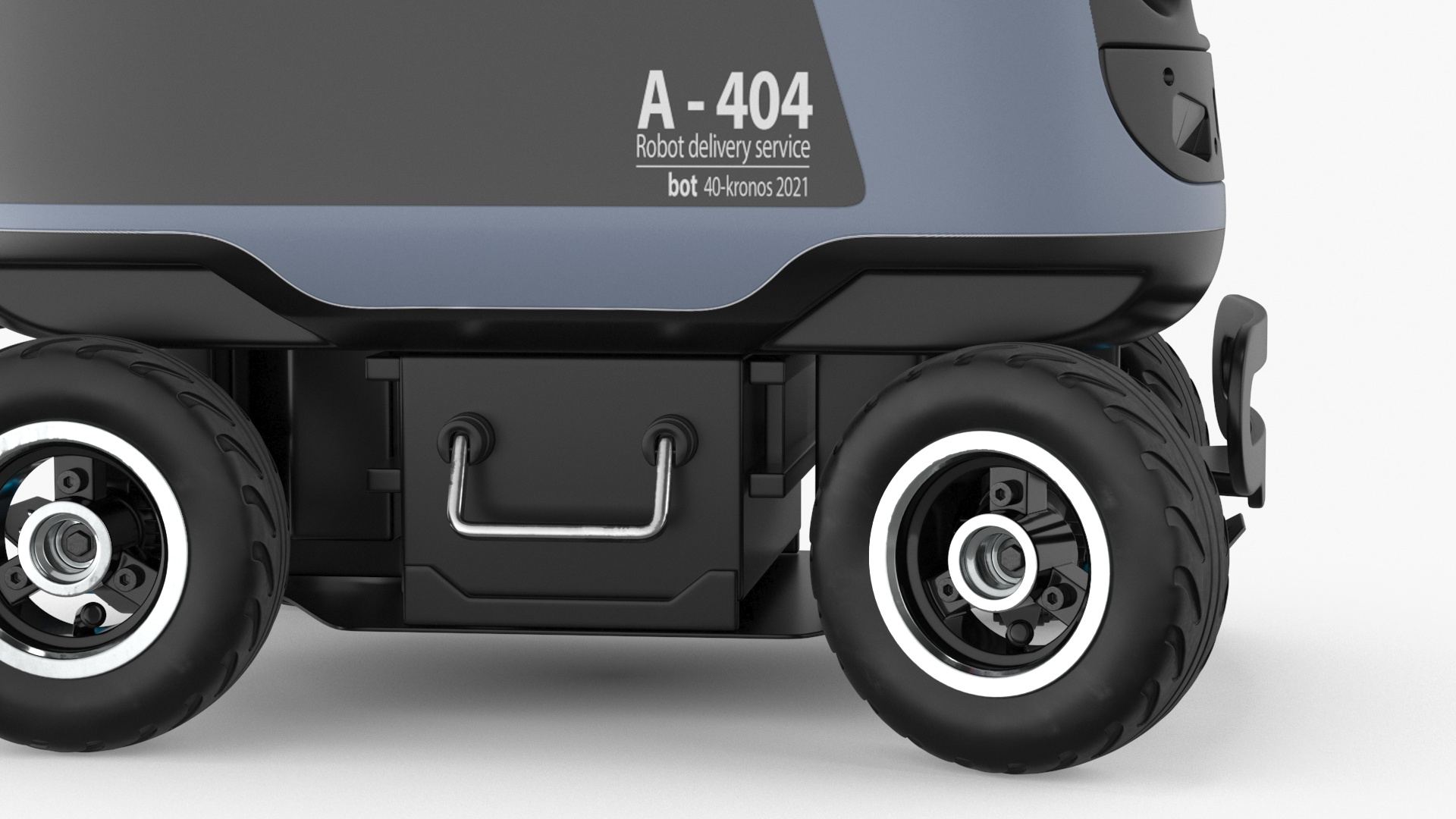 3D Kiwibot Delivery Robot Black in Sleep Rigged for Maya model