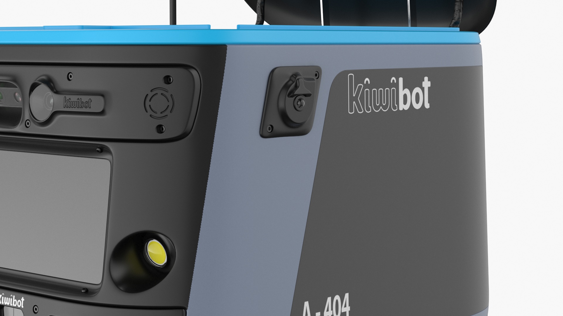 3D Kiwibot Delivery Robot Black in Sleep Rigged for Maya model