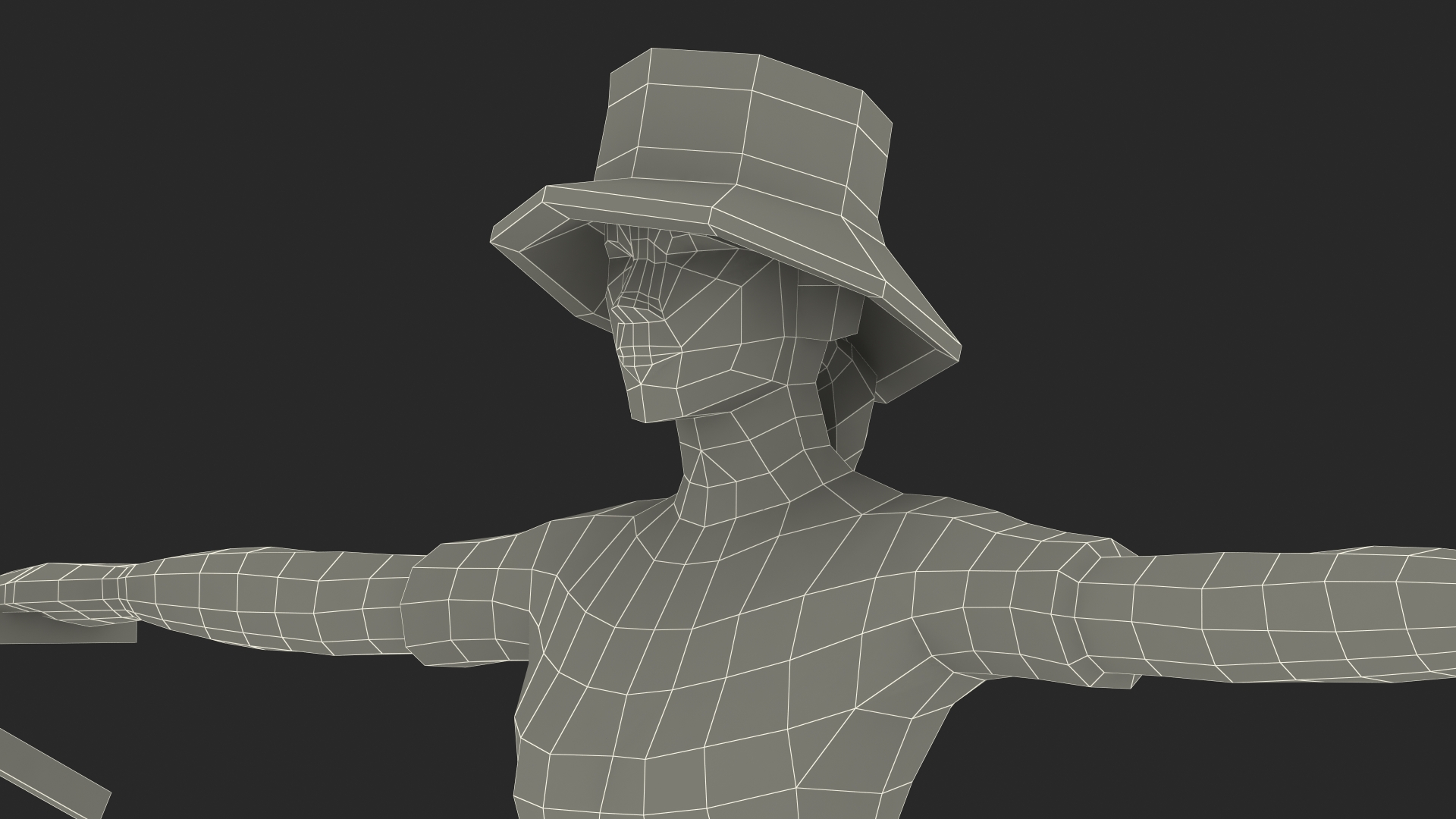 Gardener Low Poly Rigged 3D model