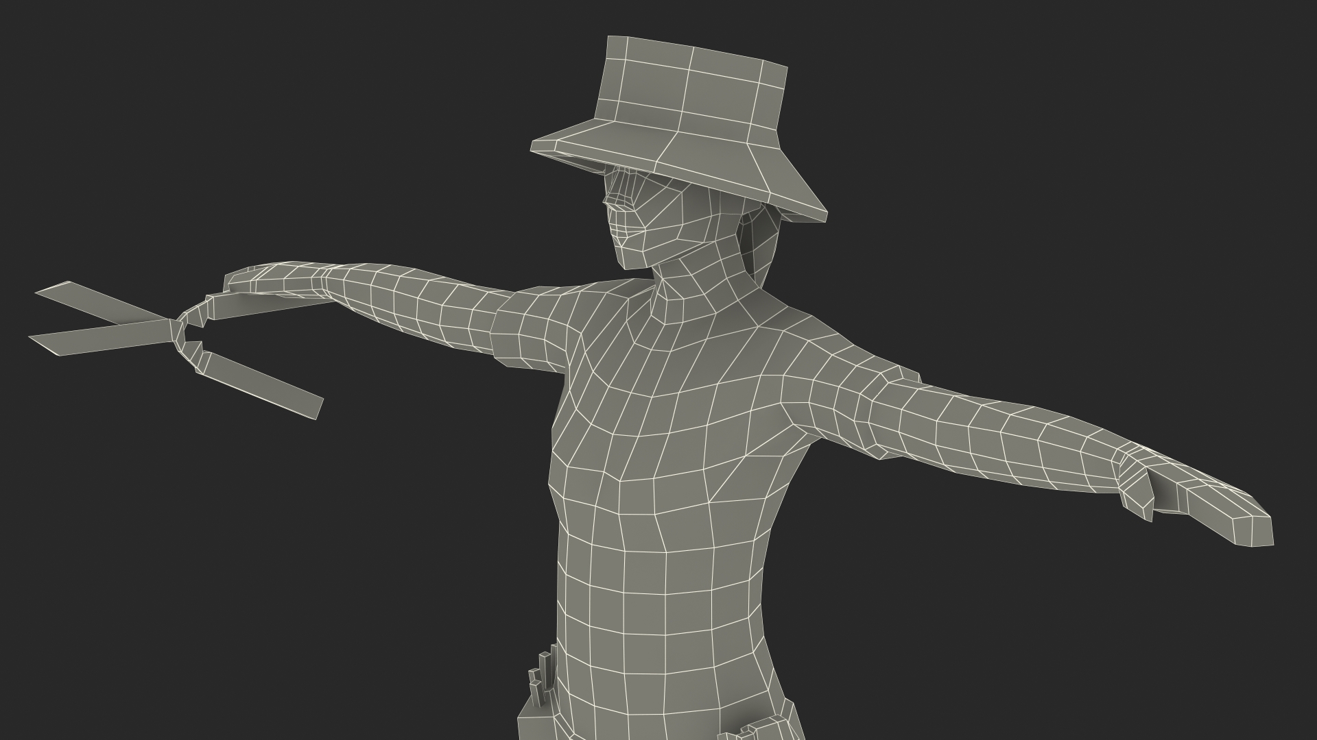 Gardener Low Poly Rigged 3D model