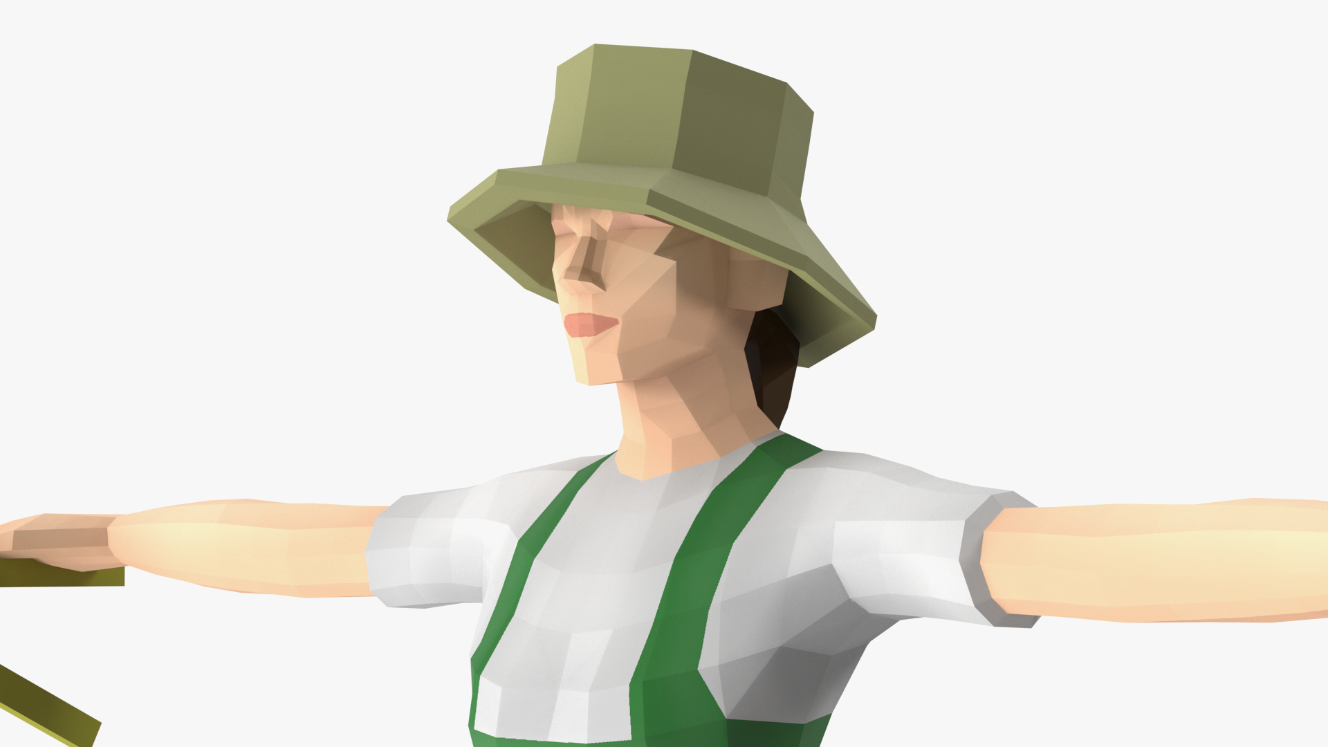 Gardener Low Poly Rigged 3D model