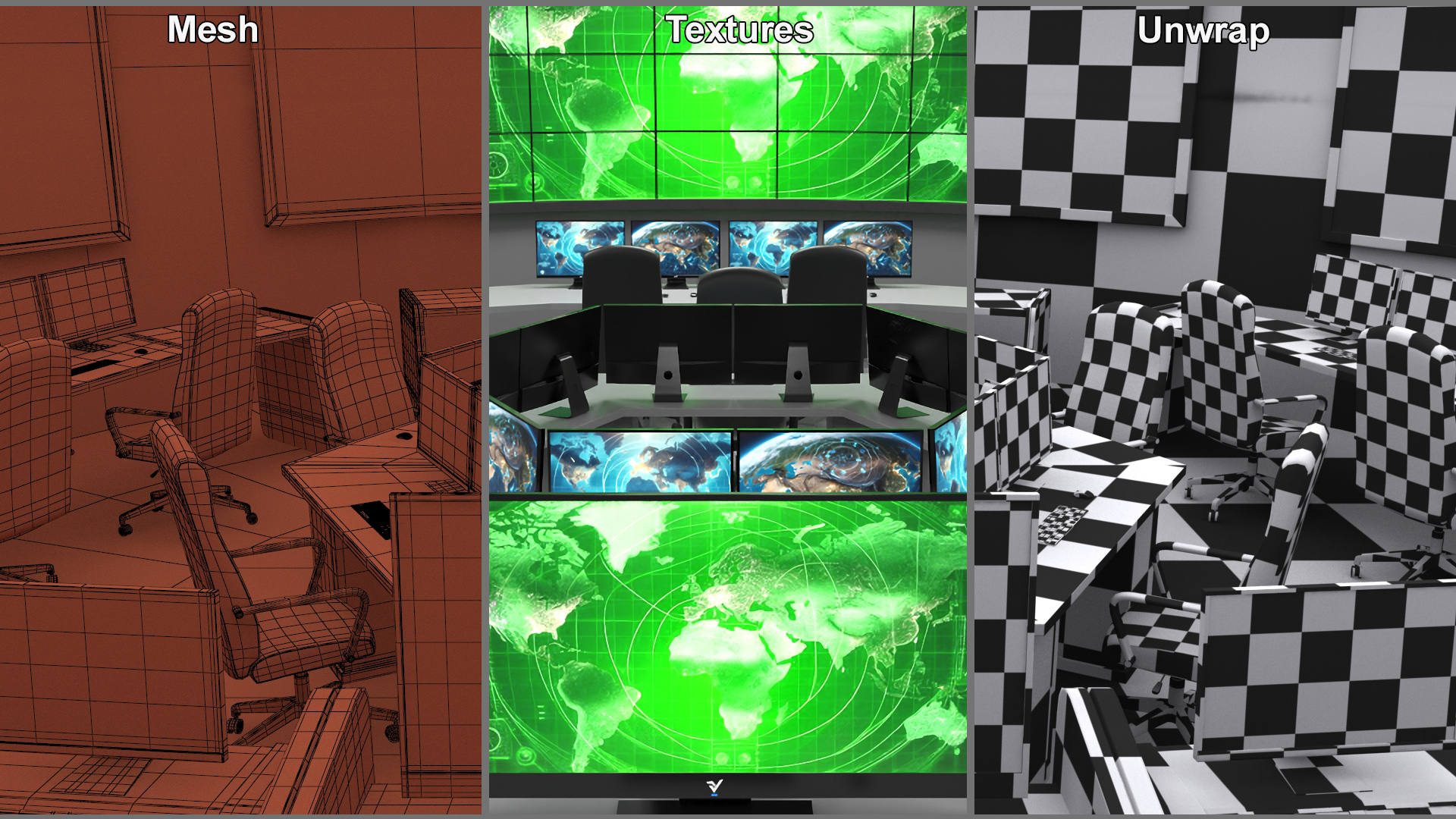 3D Tactical Command Center model