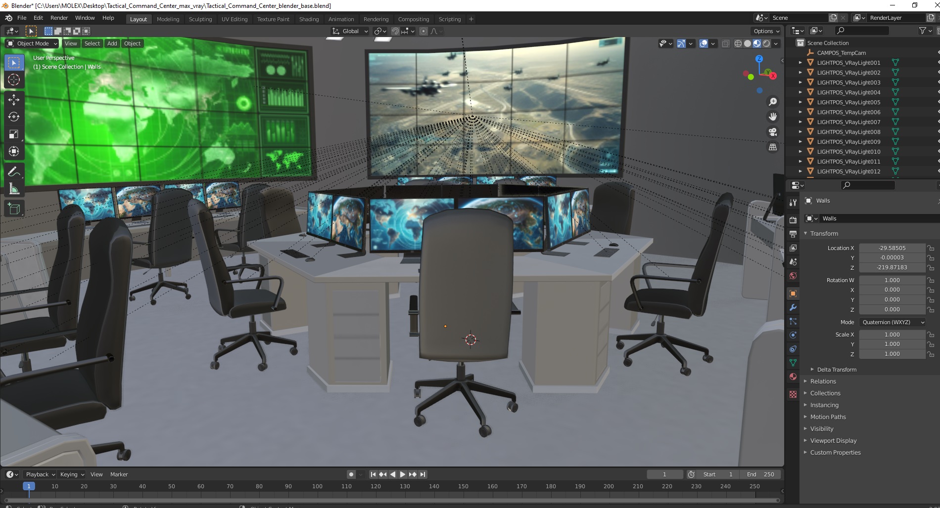 3D Tactical Command Center model