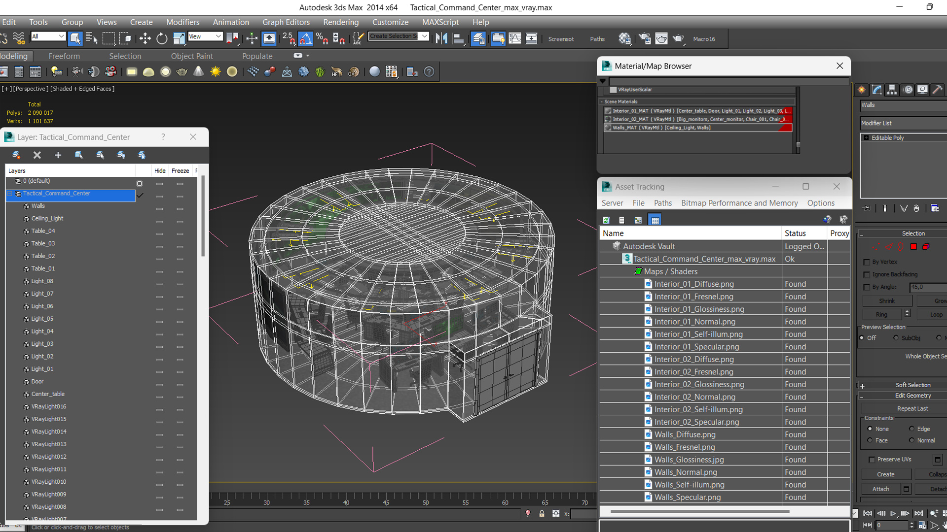 3D Tactical Command Center model