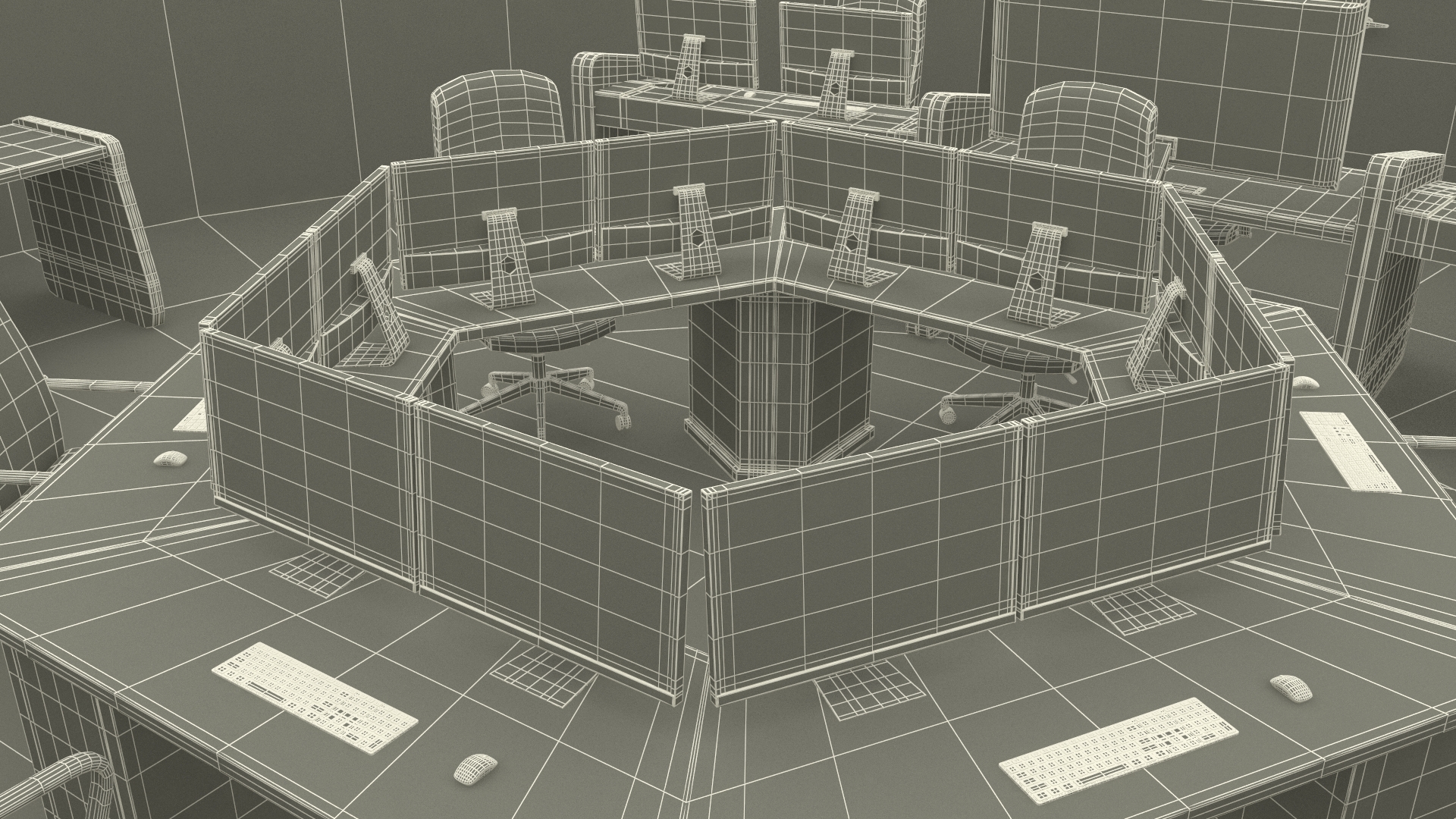 3D Tactical Command Center model
