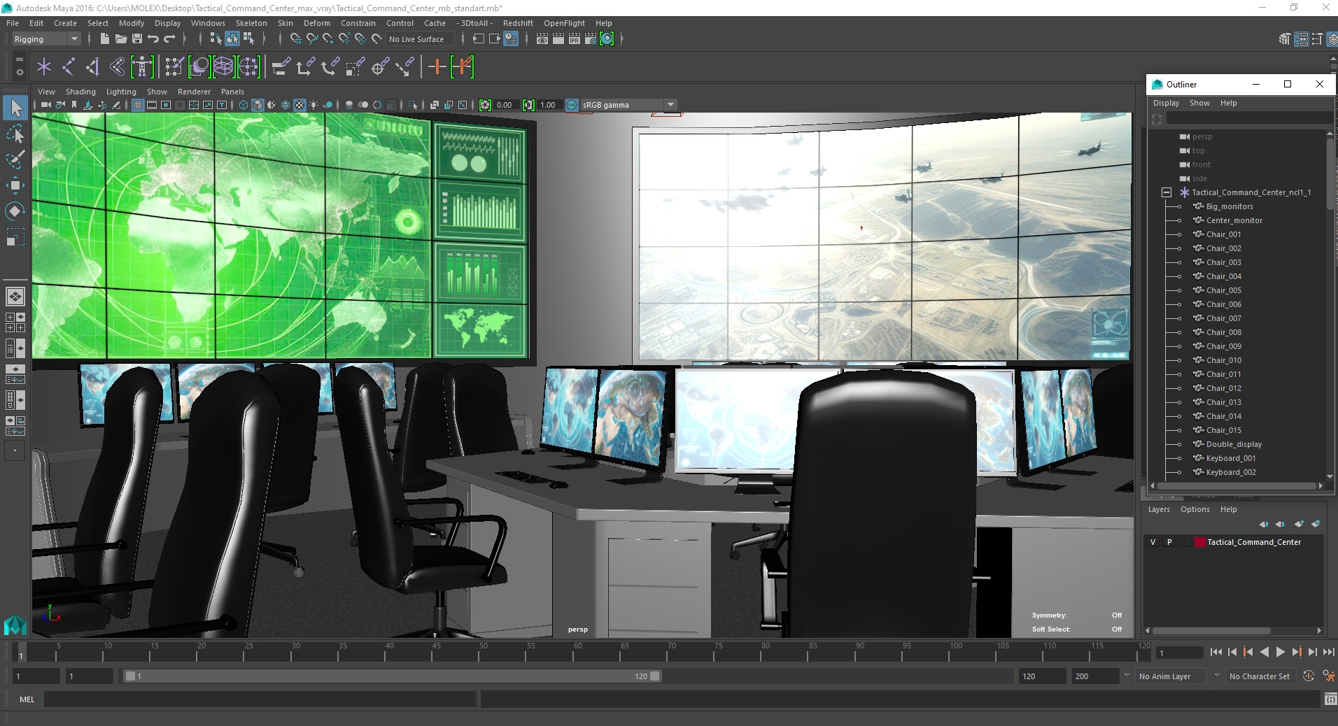 3D Tactical Command Center model