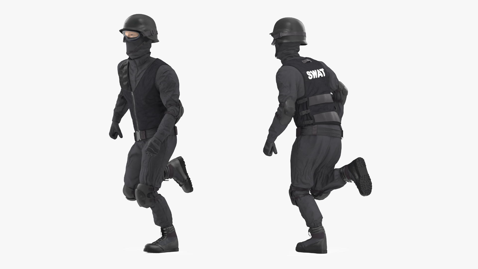 Tactical SWAT Officer Rigged for Maya 3D