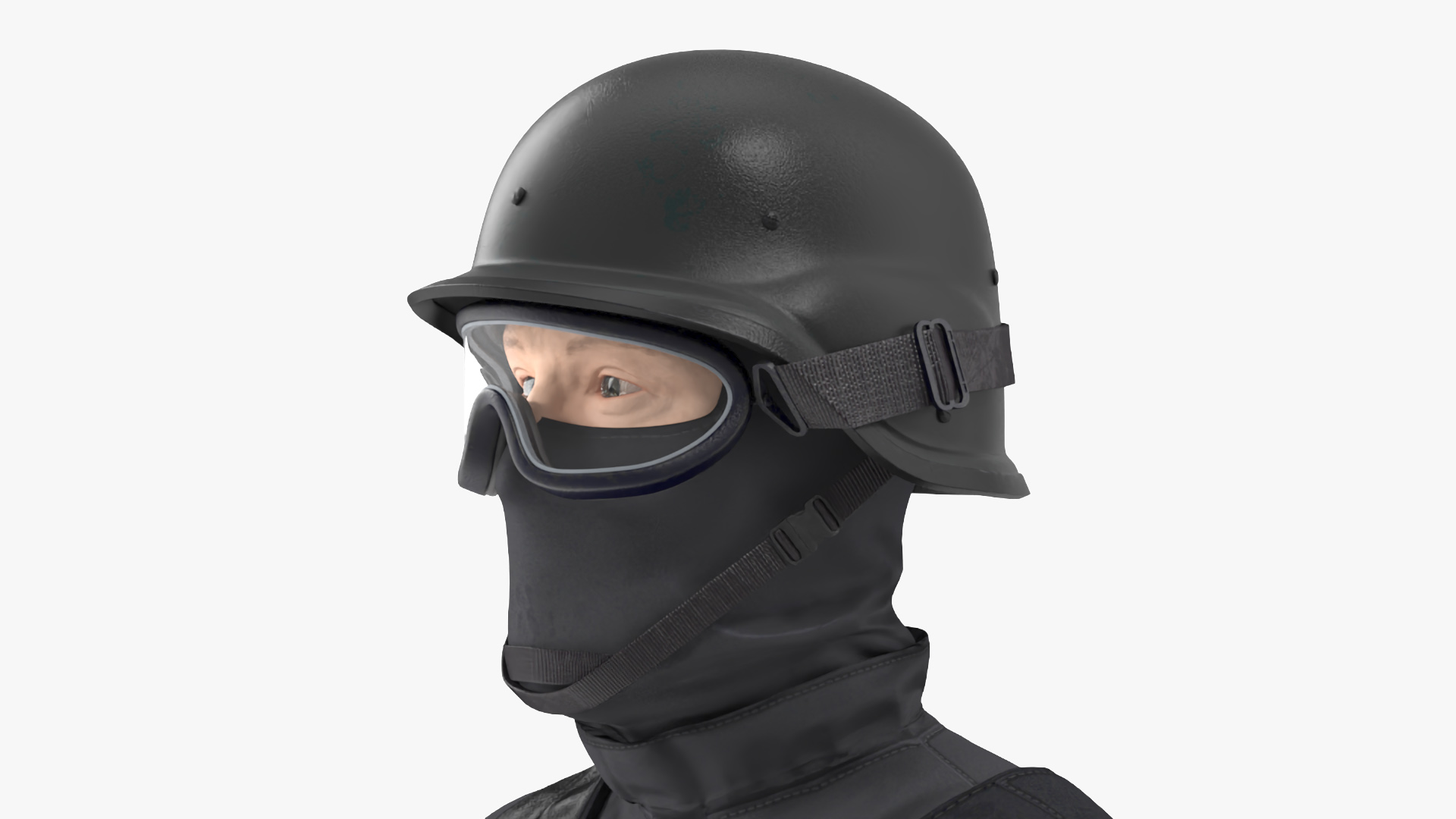 Tactical SWAT Officer Rigged for Maya 3D